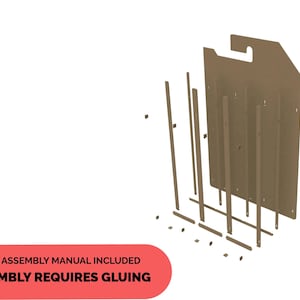 Plantilla Estante para coleccionistas de Hot Wheels Plantilla cortada con láser Diseñado