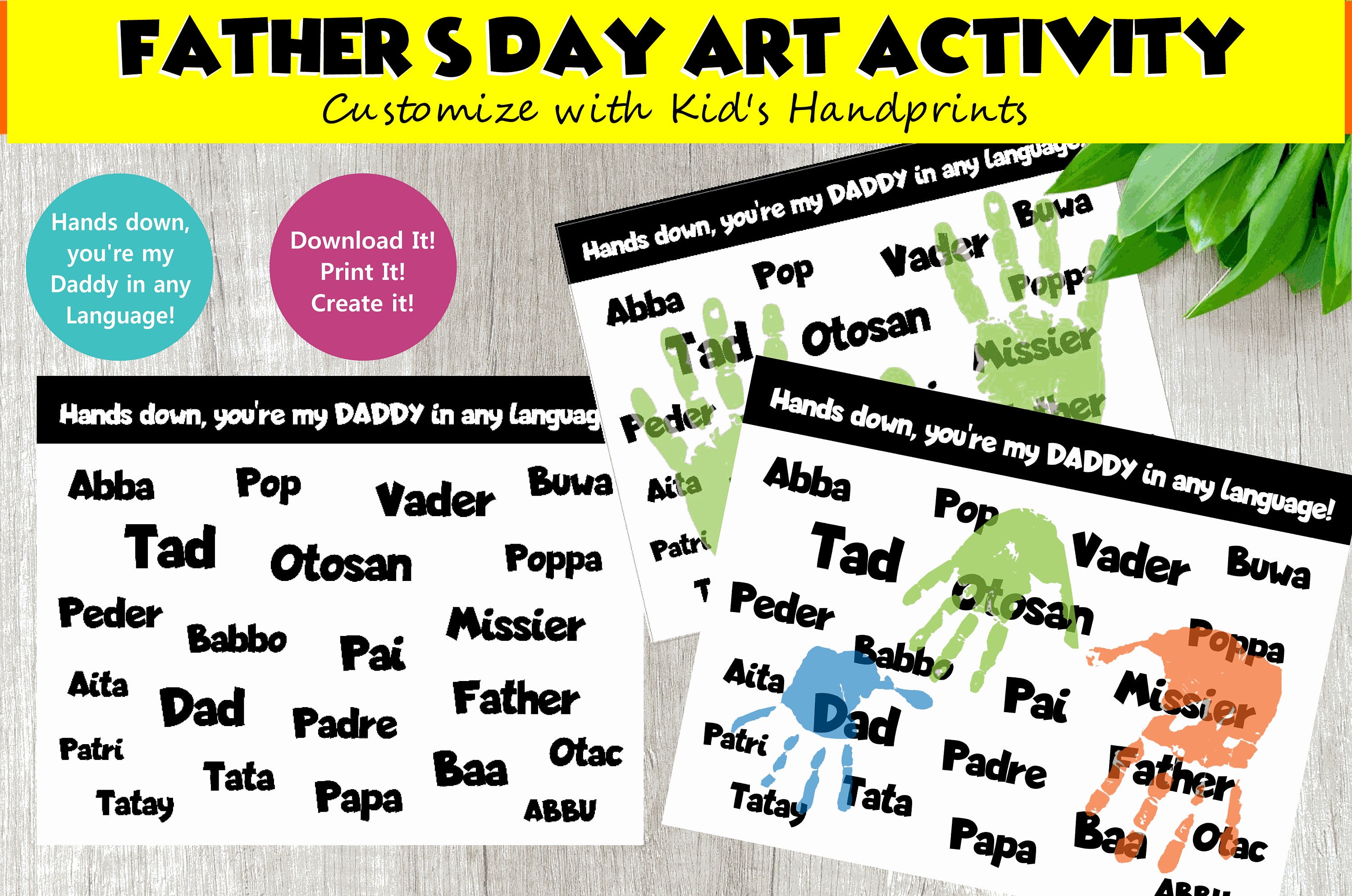 fathers day craft hand prints hands down best dad gift from