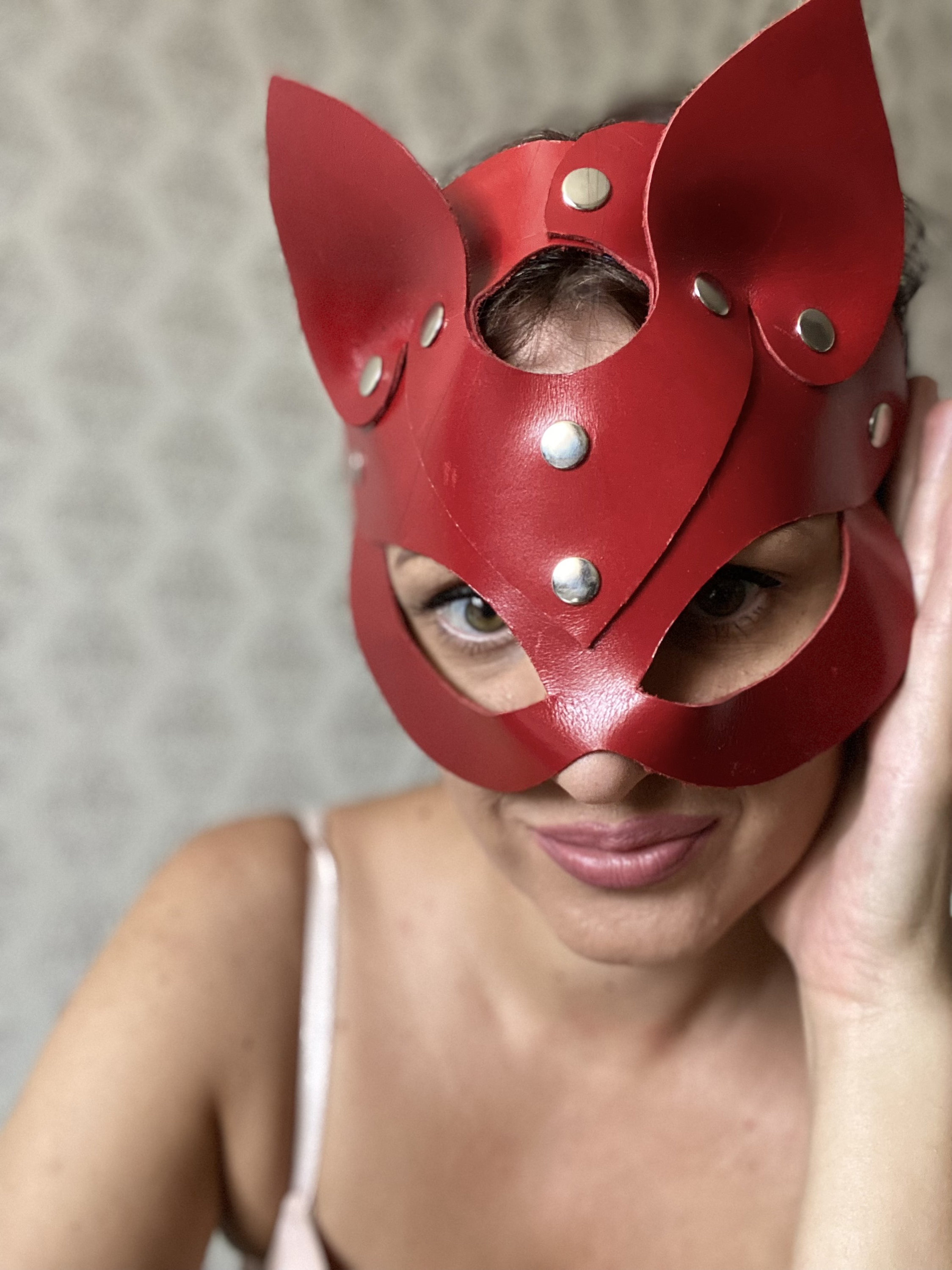 Полушлем маска кошки Katzenmaske  24902421001 - Orion - Открытые, с прорезями для глаз - Купить
