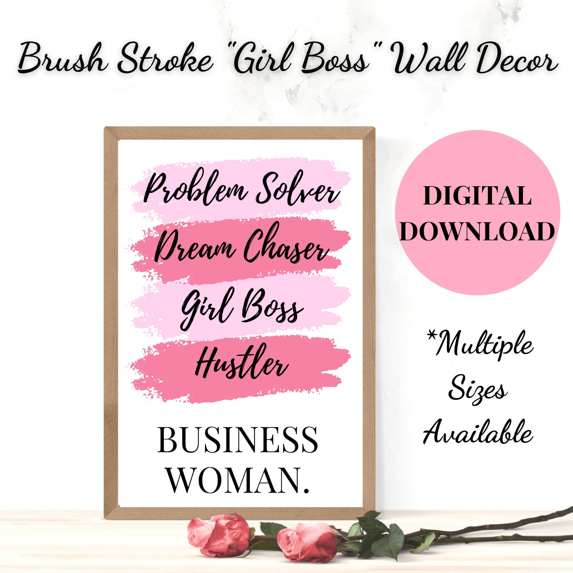 Girl Boss Wall Art Boss Babe Printable Wall Art Boss Babe Office Decor Boss Lady Print