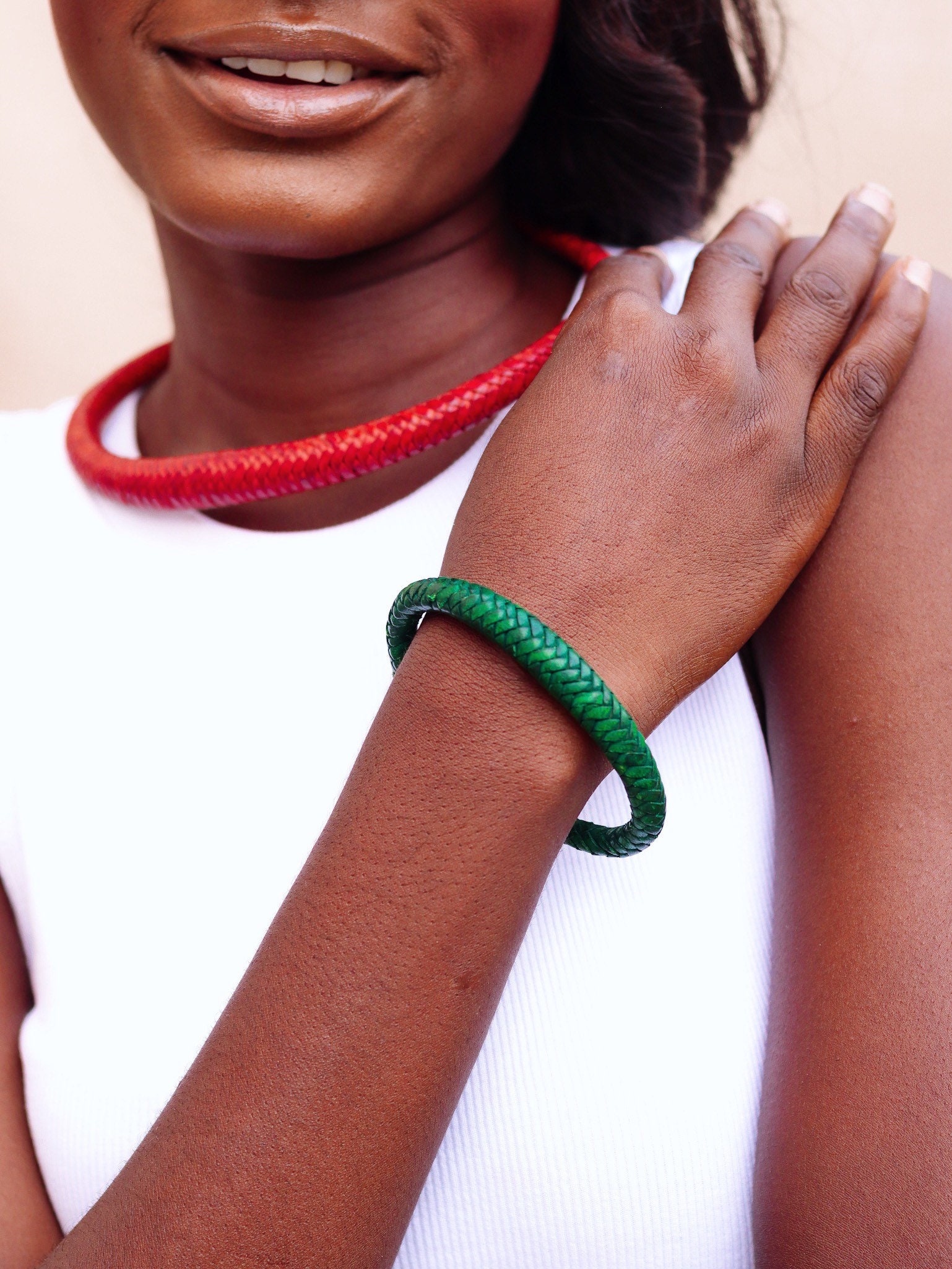 Handmade Leather Necklace | Chocker Ethical Accessories Perfect Accessory For Her African