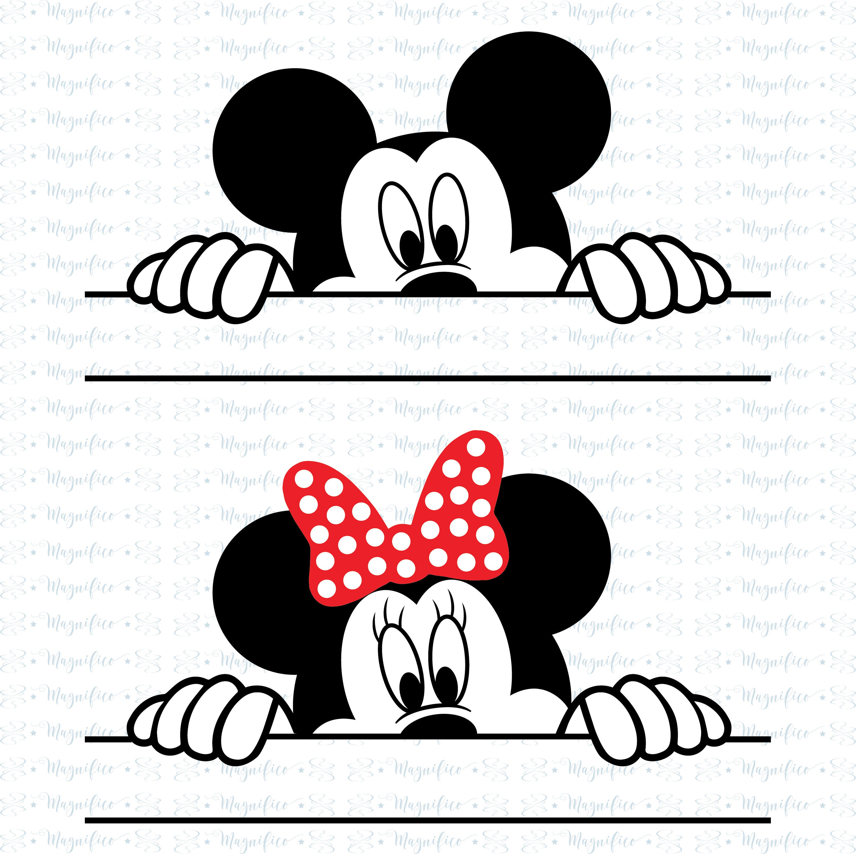 Minnie Mickey Mouse Peeking Svg Minnie Mouse Face Svg Cut Files For