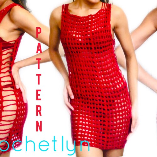 Crochet Bikini Cover Up Pattern Beach Cover Up Bathing Suit Etsy