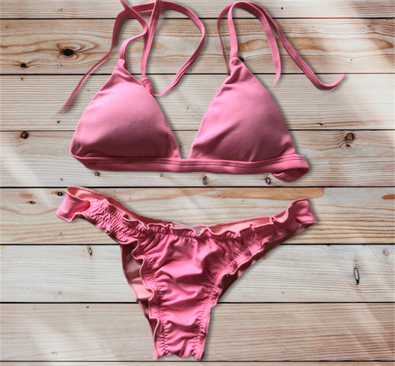 Light Pink Bikini Set Baby Pink Bikini Brazilian Bikini Etsy 57960