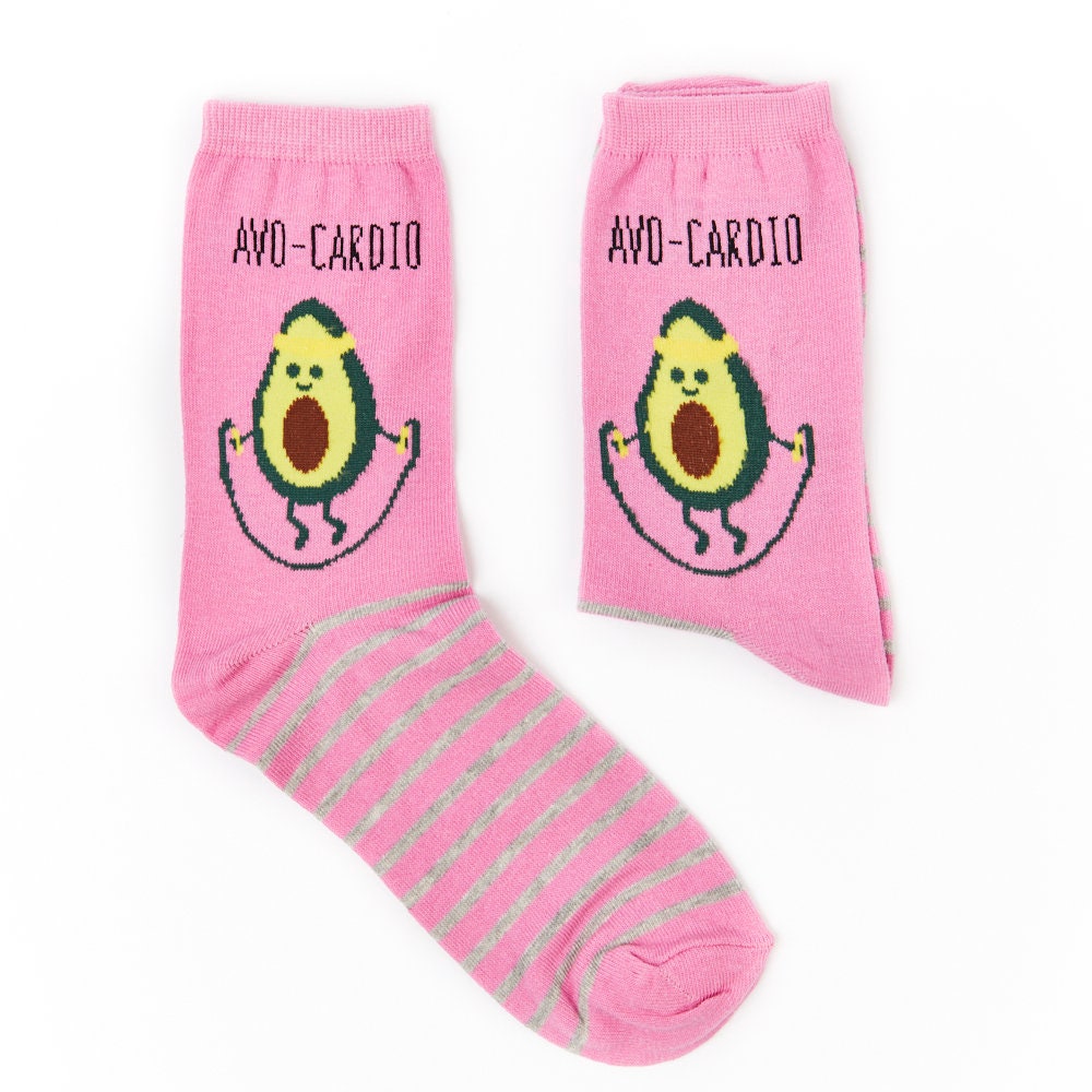 Ladies Avo-Cardio Socks | Gift 1 Pair Cotton Rich Premium Novelty Gifts