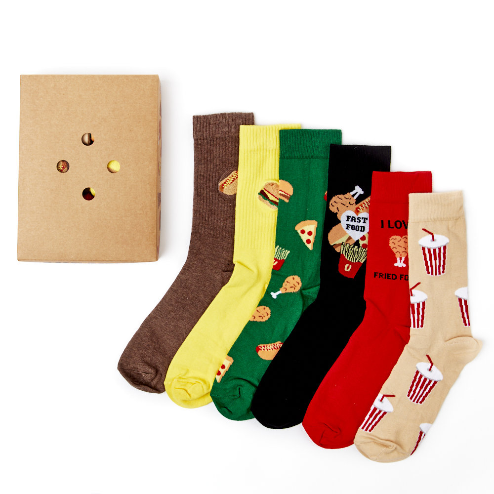 Unisex Takeaway Socks Gift Set | 6 Pairs Cotton Rich Premium Novelty Gifts