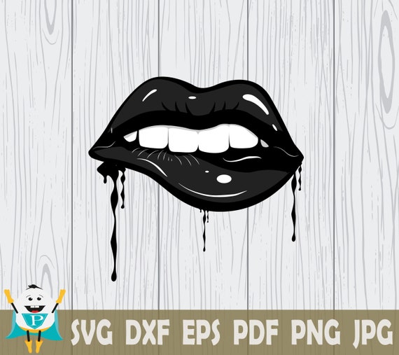 Dripping Lips SVG Drip Lips Design Cut File For Silhouette Etsy Australia