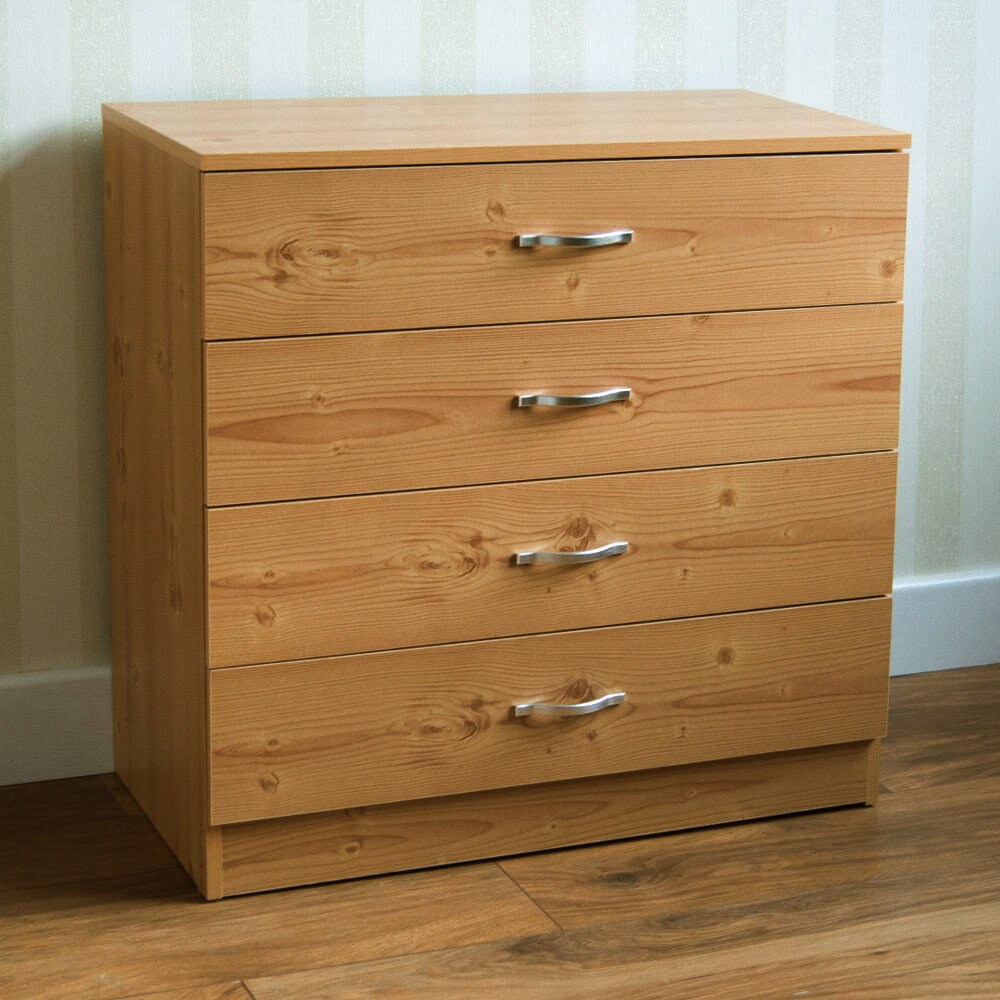 Riano Kommode Pine 4 Schublade Metall Griffe Lufer Schlafzimmer Mbel