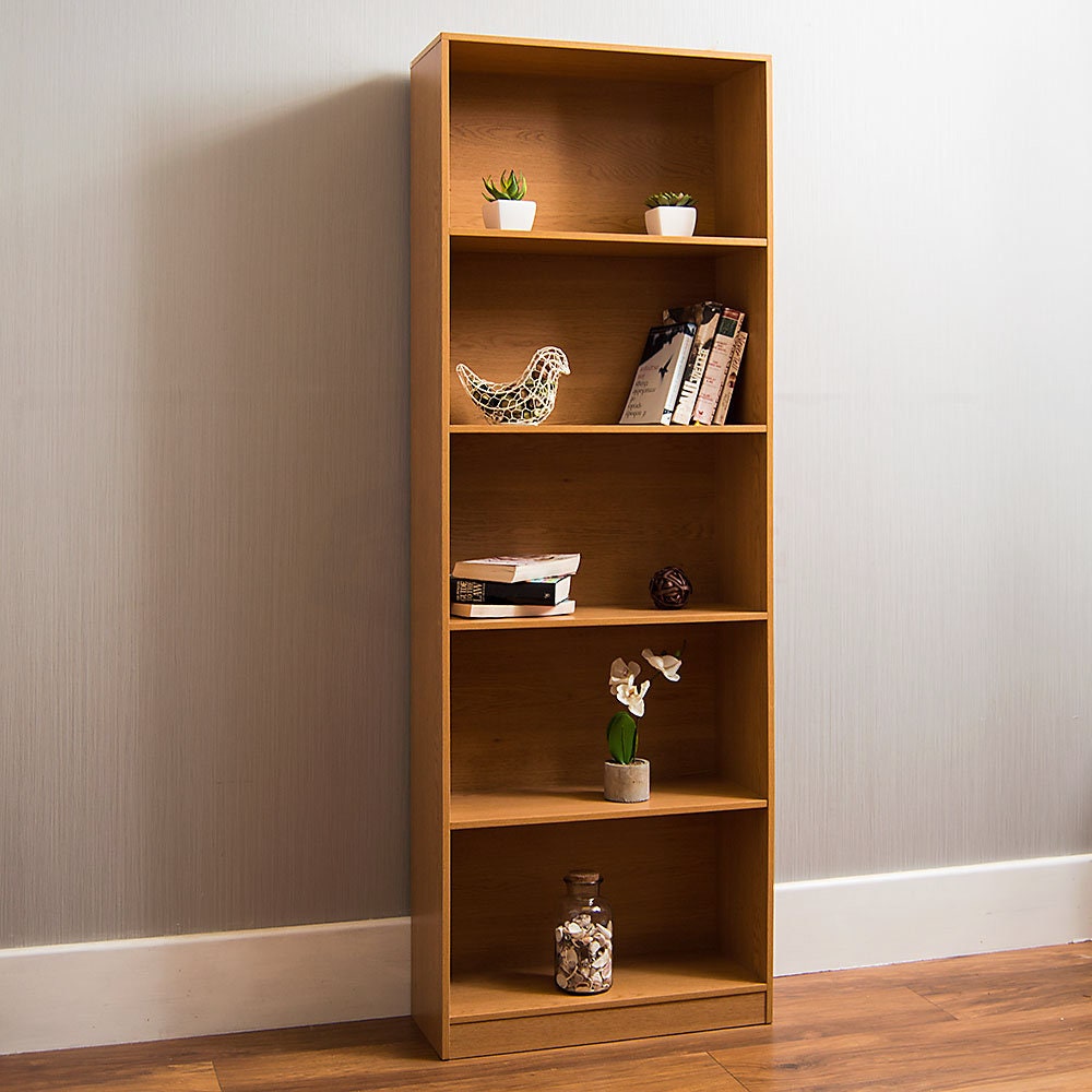 Cambridge 5 Tier Extra groe Bcherregal Display Regale Lagerung Einheit Holz Stand Regale Eiche