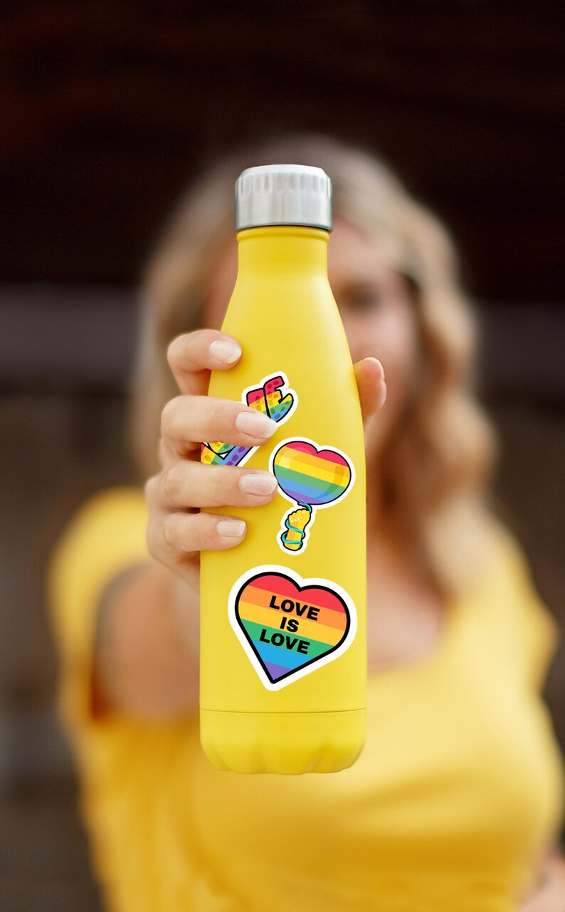 LGBTQ Pride Sticker Pack Pride Water Bottle Sticker Gay Etsy
