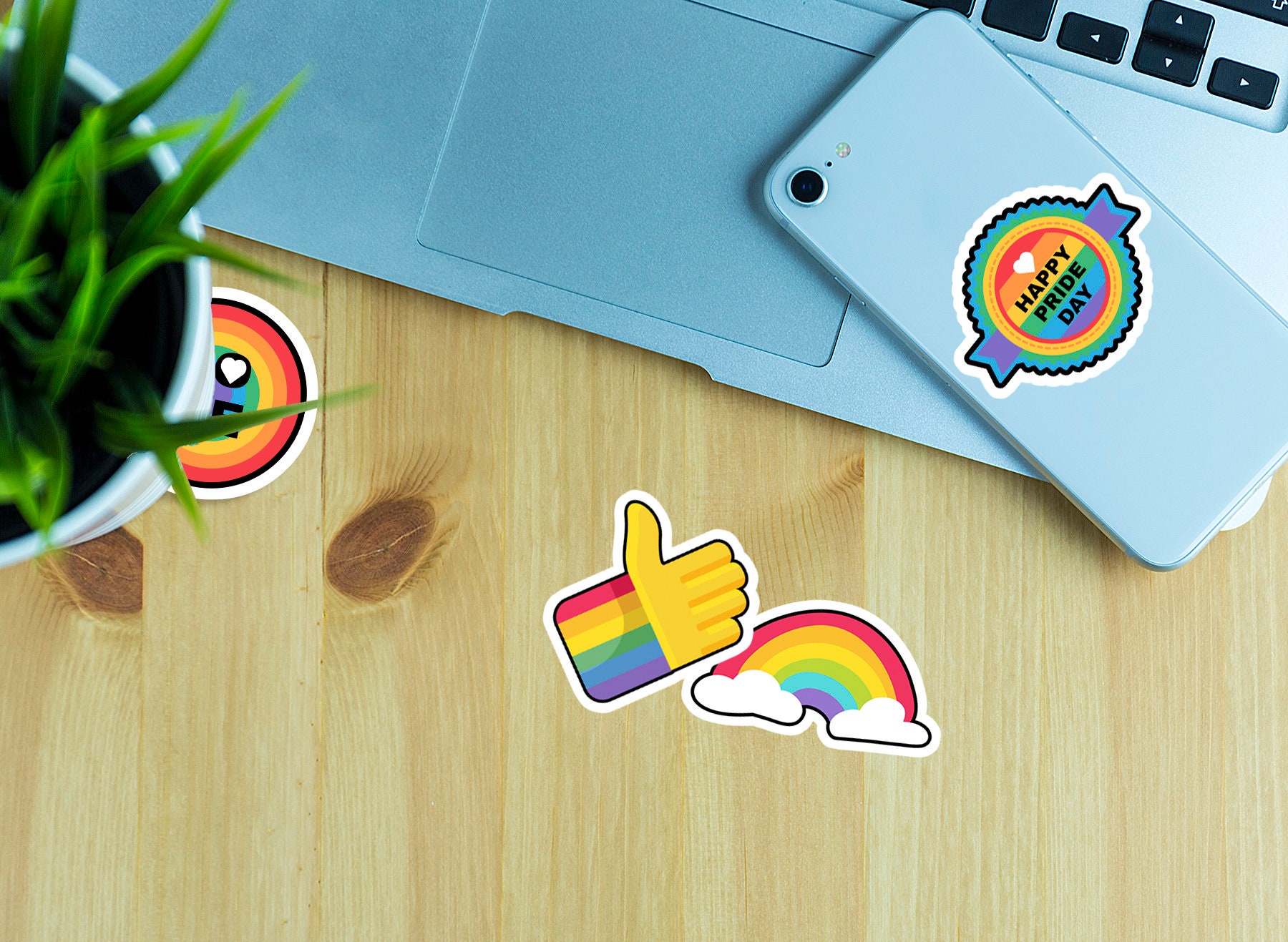 LGBTQ Pride Sticker Pack Pride Water Bottle Sticker Gay Laptop Sticker Pride Tumbler Sticker