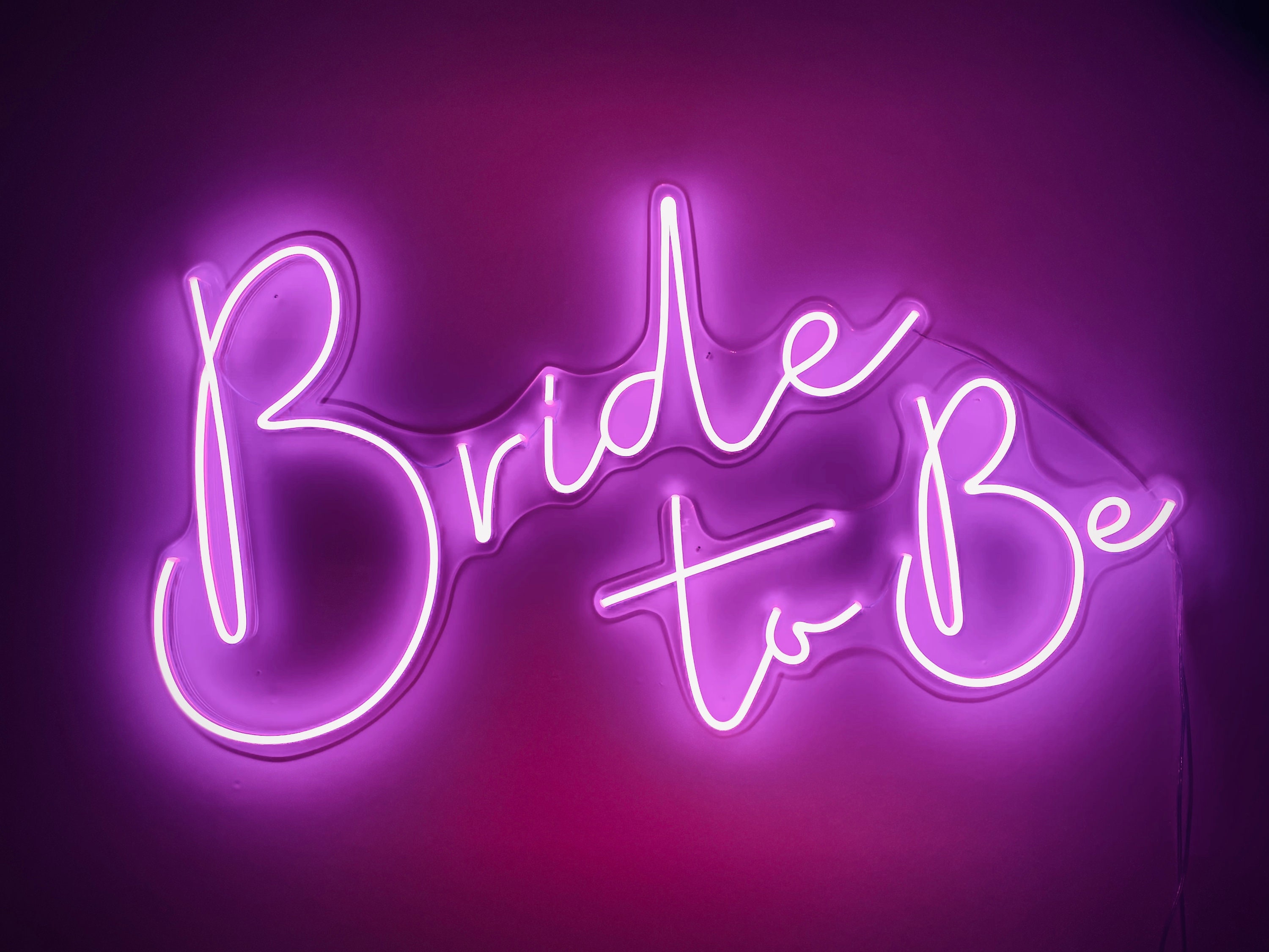 Led Wedding Neon Sign Bride To Be Engagement Custom Neon Etsy Free