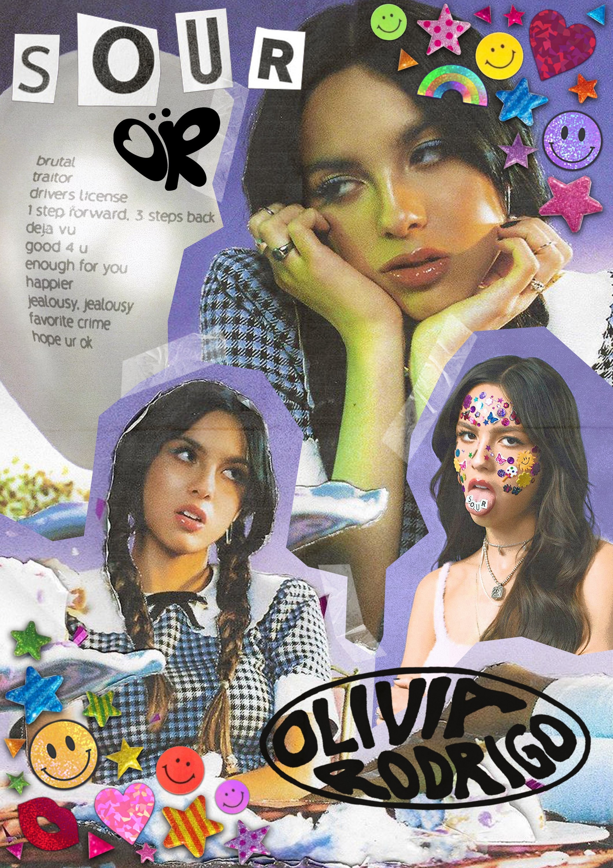 Olivia Rodrigo Sour Poster Sour Album Cover Art Olivia Etsy Paper Hot