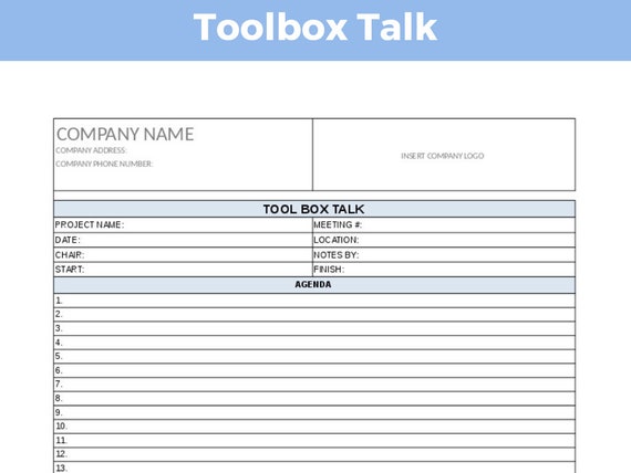 Toolbox Talk Format My XXX Hot Girl