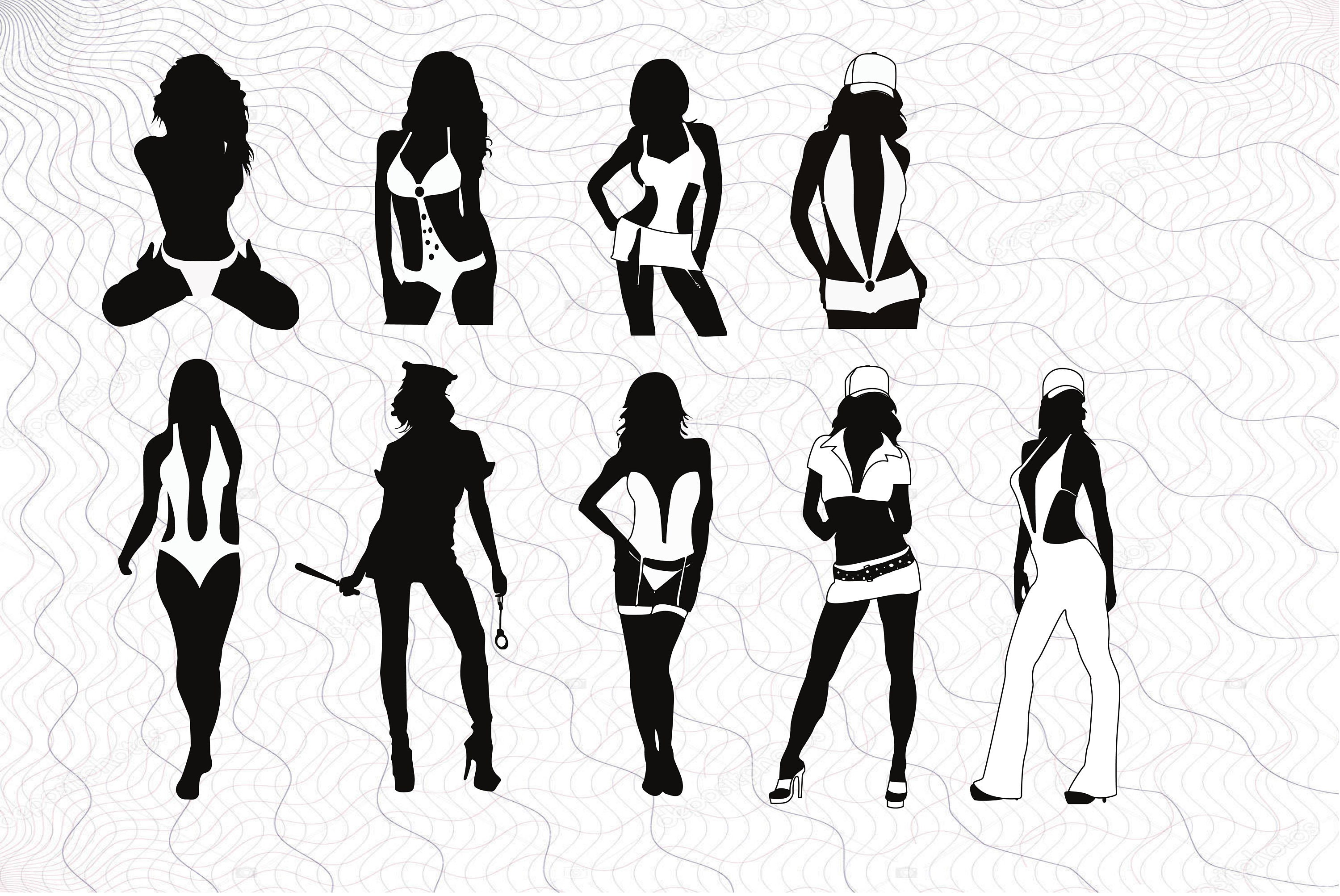Sexy Girls Silhouettes Svg Bundle Clipart Sexy Girls Cut Etsy 3294 Hot Sex Picture