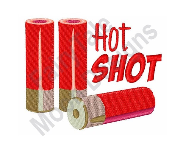 Hot Shot Machine Embroidery Design Shotgun Shells Design Shotshell