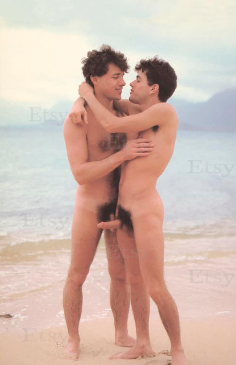 Nackte Homosexuell Paar Am Strand Vintage Foto Er Jahre Etsy