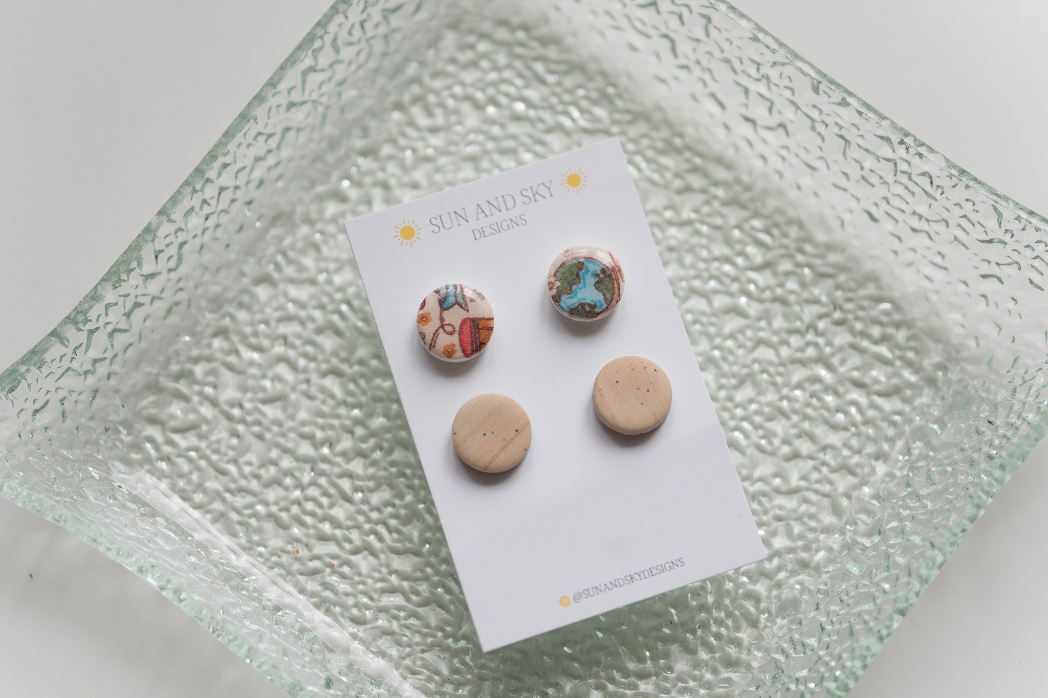 The Back To School Collection | Teacher Transfer Print Wooden Effect Stud Pack Earrings Gold Stainless Steel Handmade