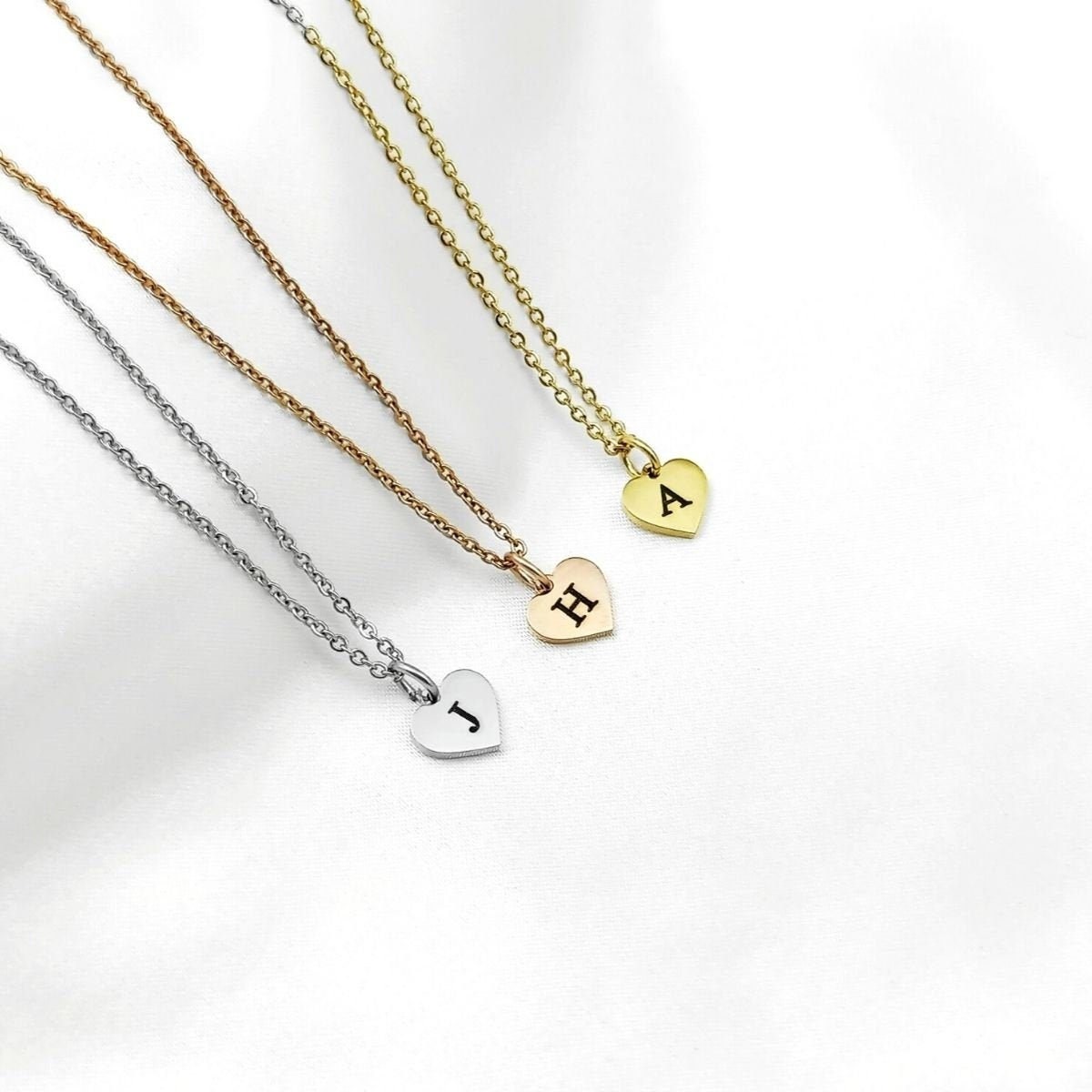 Mini Initial Heart Necklace