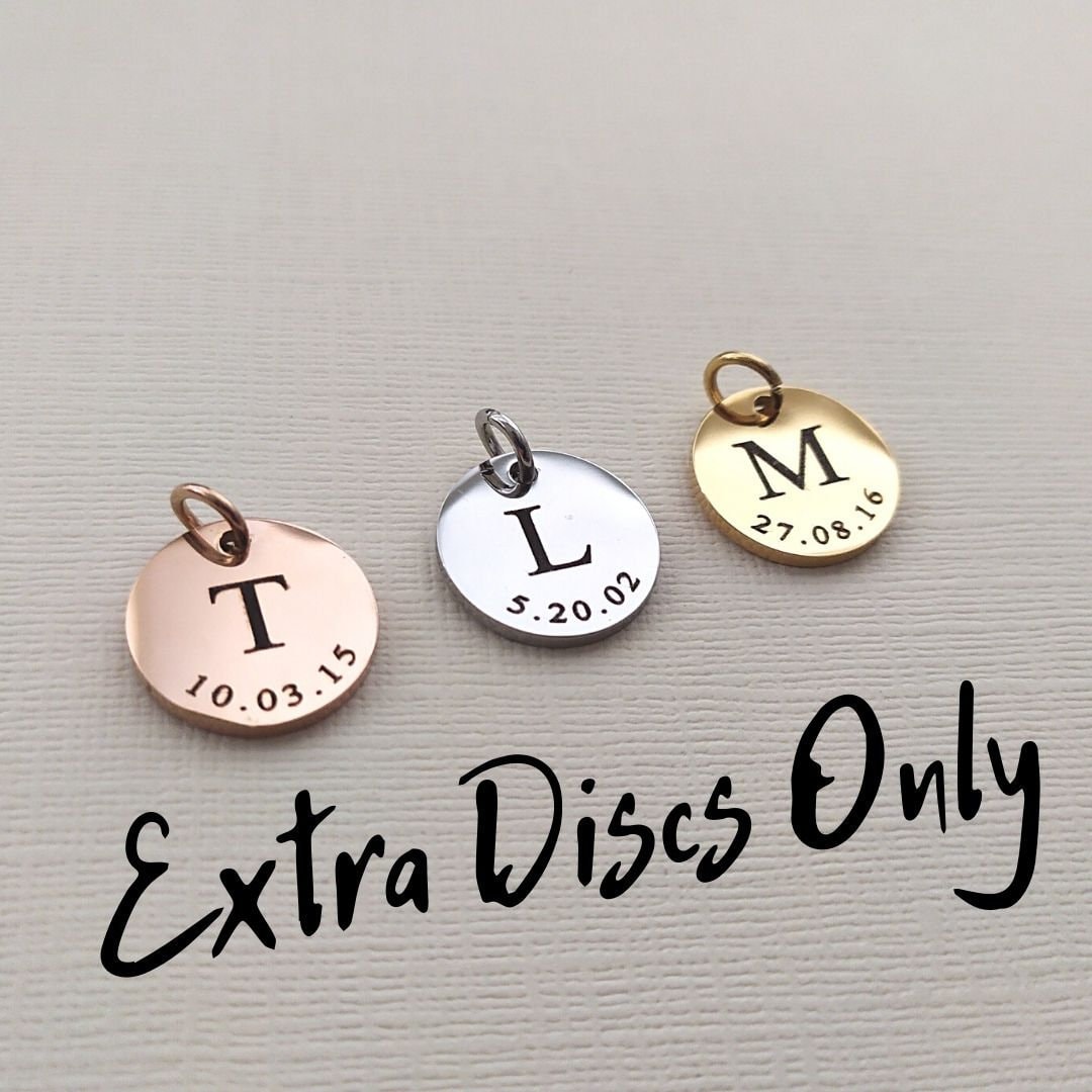 Extra Discs | For Initial Date Disc Necklace & More