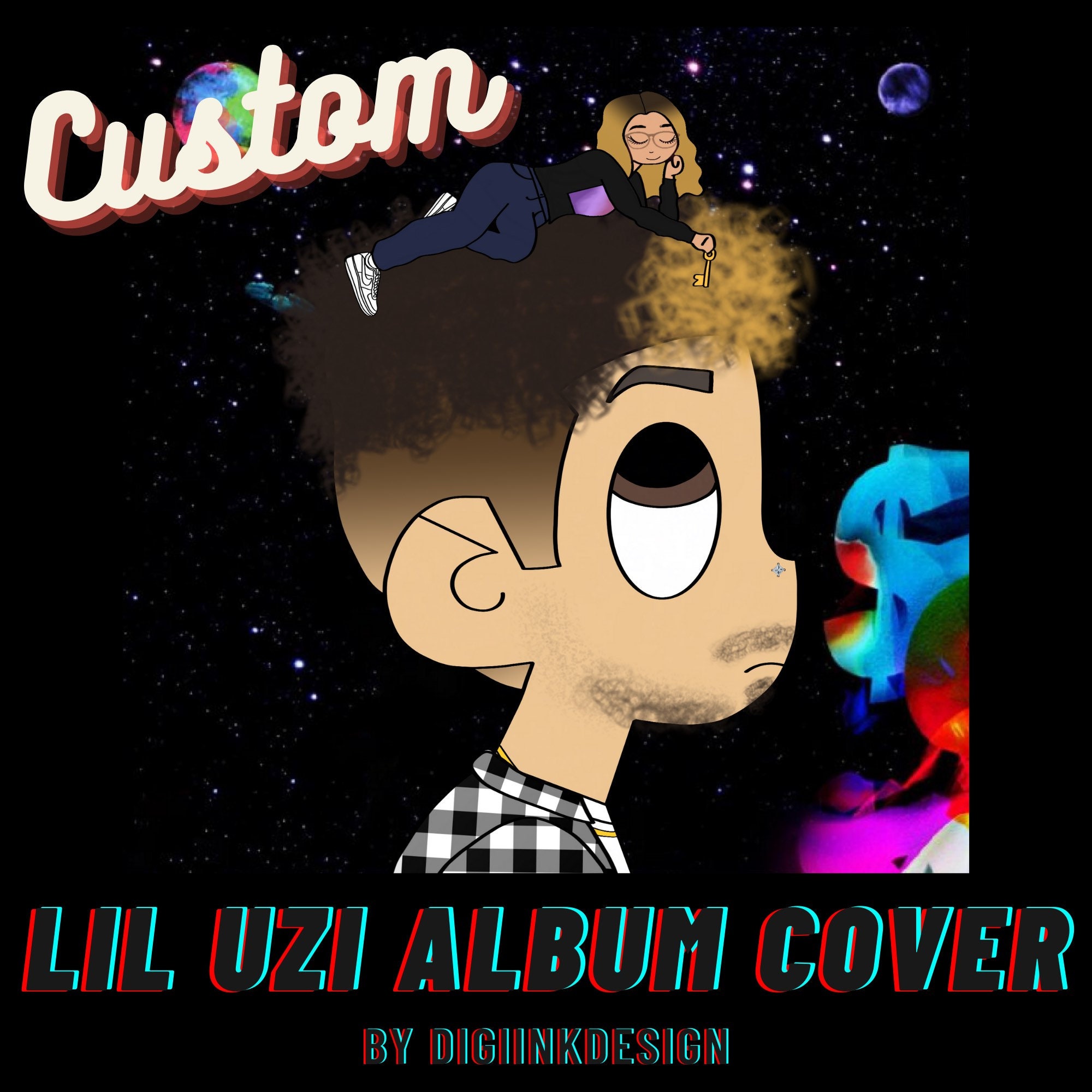 Digital Custom Lil Uzi Album Cover Portrait Etsy