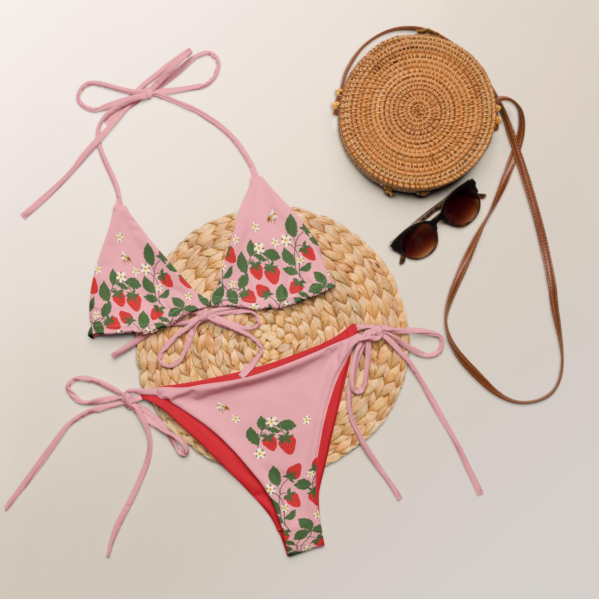 Chicas En Bikini De Hilo Etsy Espa A