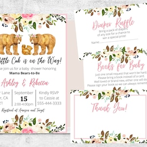 Lesbian Baby Shower Invite Canva Editable Template Two Mama Etsy