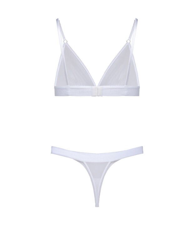 White Transparent Sexy Lingerie Set Sheer Mesh Thong Panties Etsy Australia