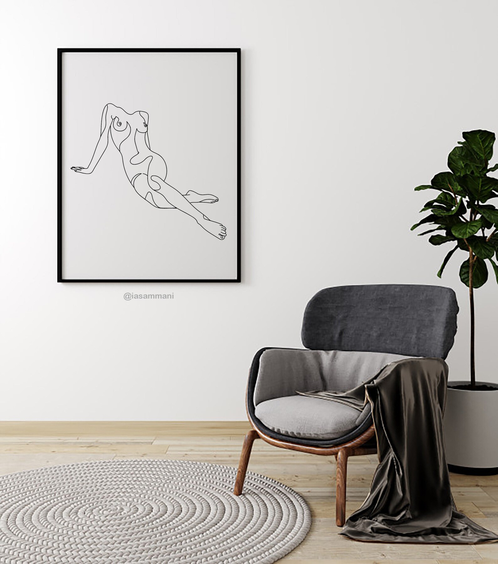 Nude Body Line Art Sensual Print Line Art Figure Print Etsy