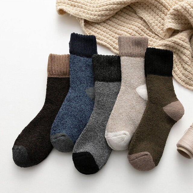 Winter Pattern Socks, Warm Thick Mens Gift For Him
