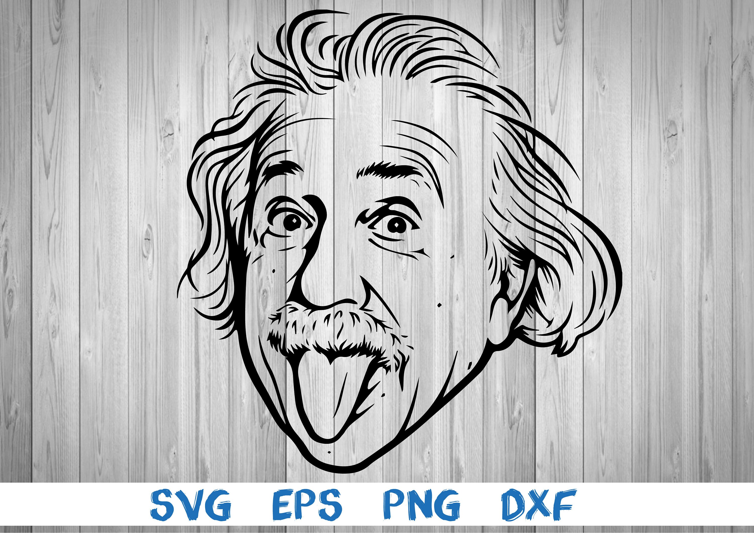 Albert Einstein Silhouette Picture Svg Png Eps Dxf Etsy