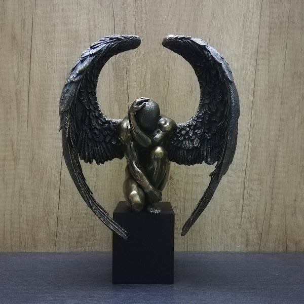 Nude Male Angel Statue Etsy