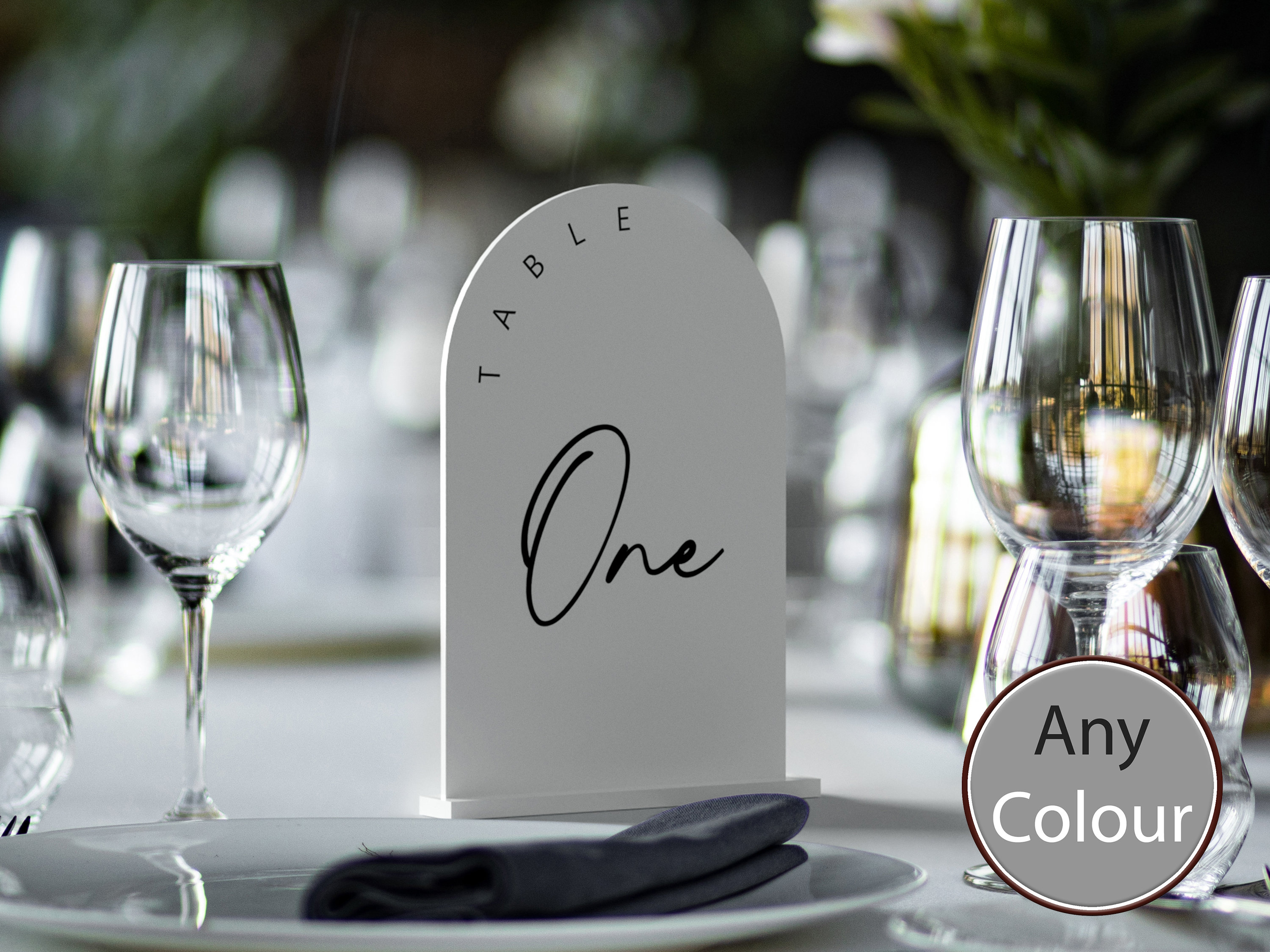White Wedding Table Number | Acrylic Numbers Elegant Centre Pieces Decor