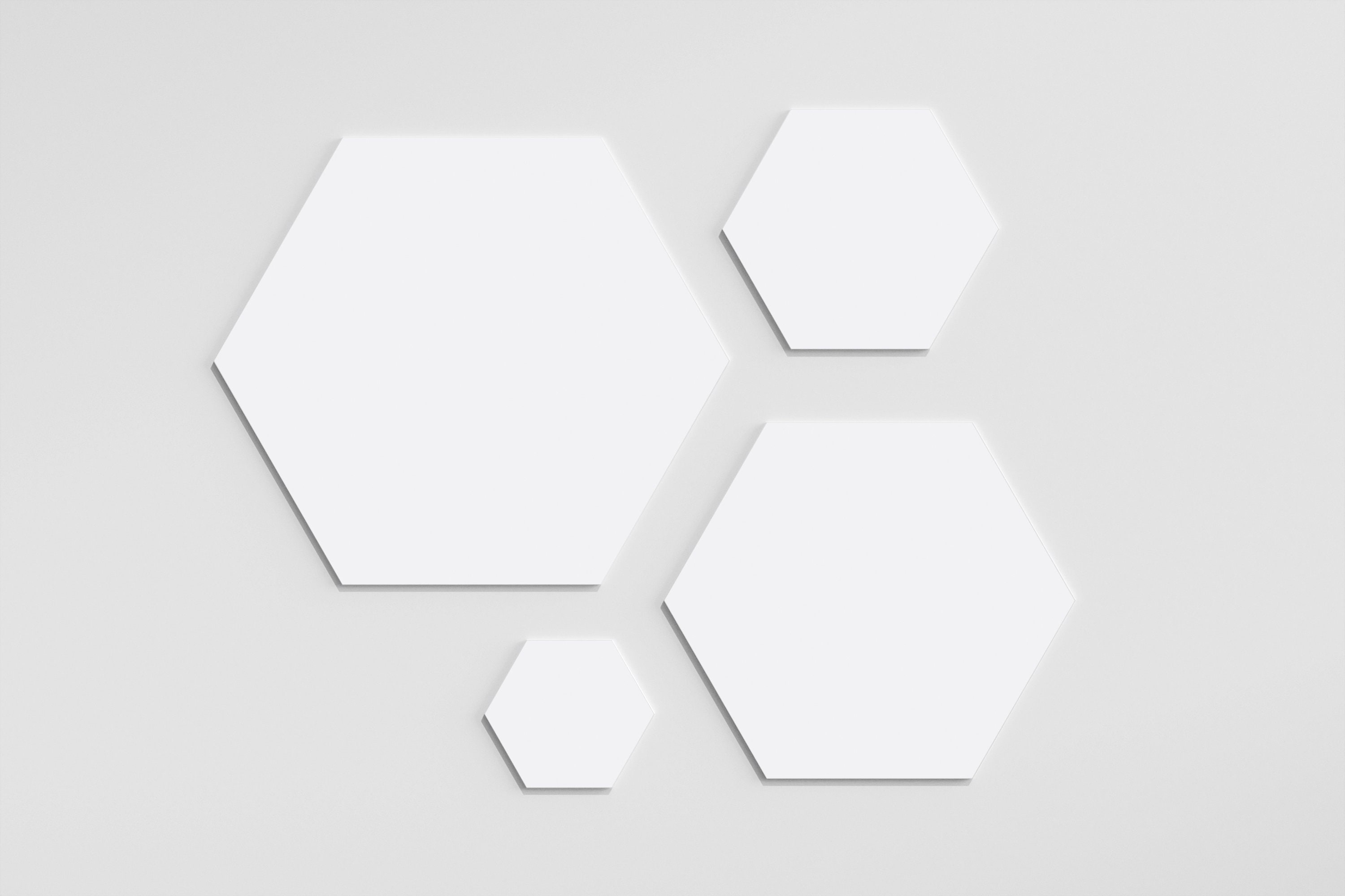 White Hexagon Acrylic Blanks | Hex For Diy Wedding Kits & Crafts. Available in Large, Small Custom Sizes
