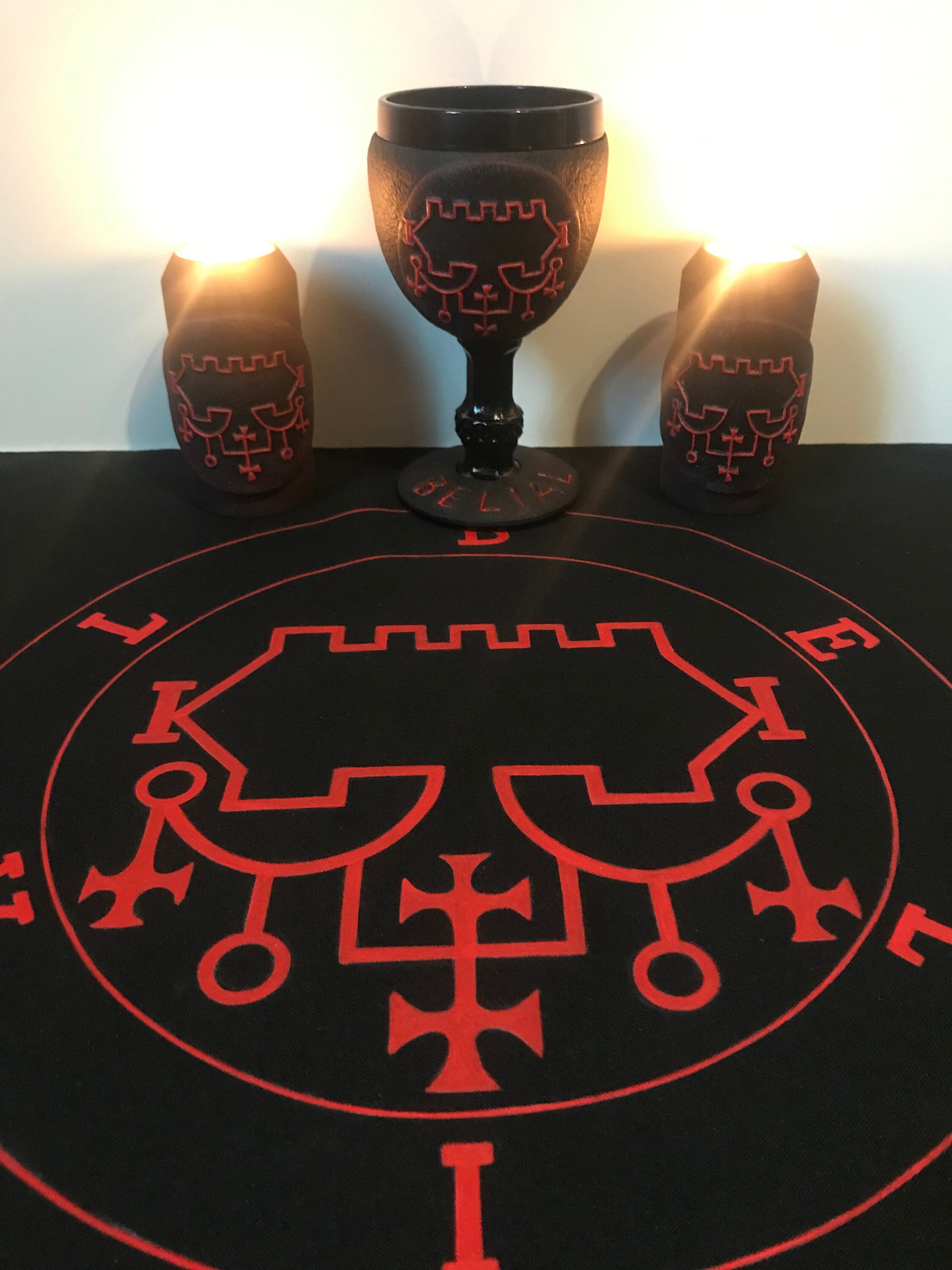 Belial Tischdecke Goetia D Mon Sigil Ritualaltar Okkult Altar Etsy