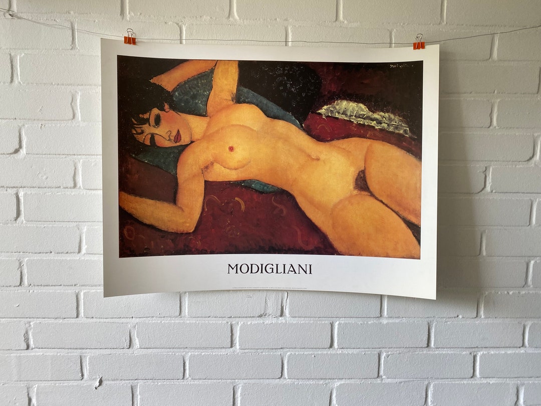 Original Poster 1989 Amedeo Modigliani Reclining Nude Printed