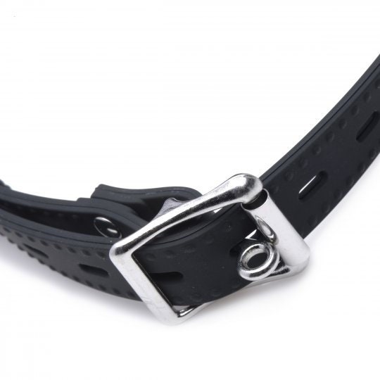 Кляп фаллос Master Series Face Fuсk Strap On Mouth Gag, черный XR Brands AD784 - XR Brands - Кляпы шары - Купить