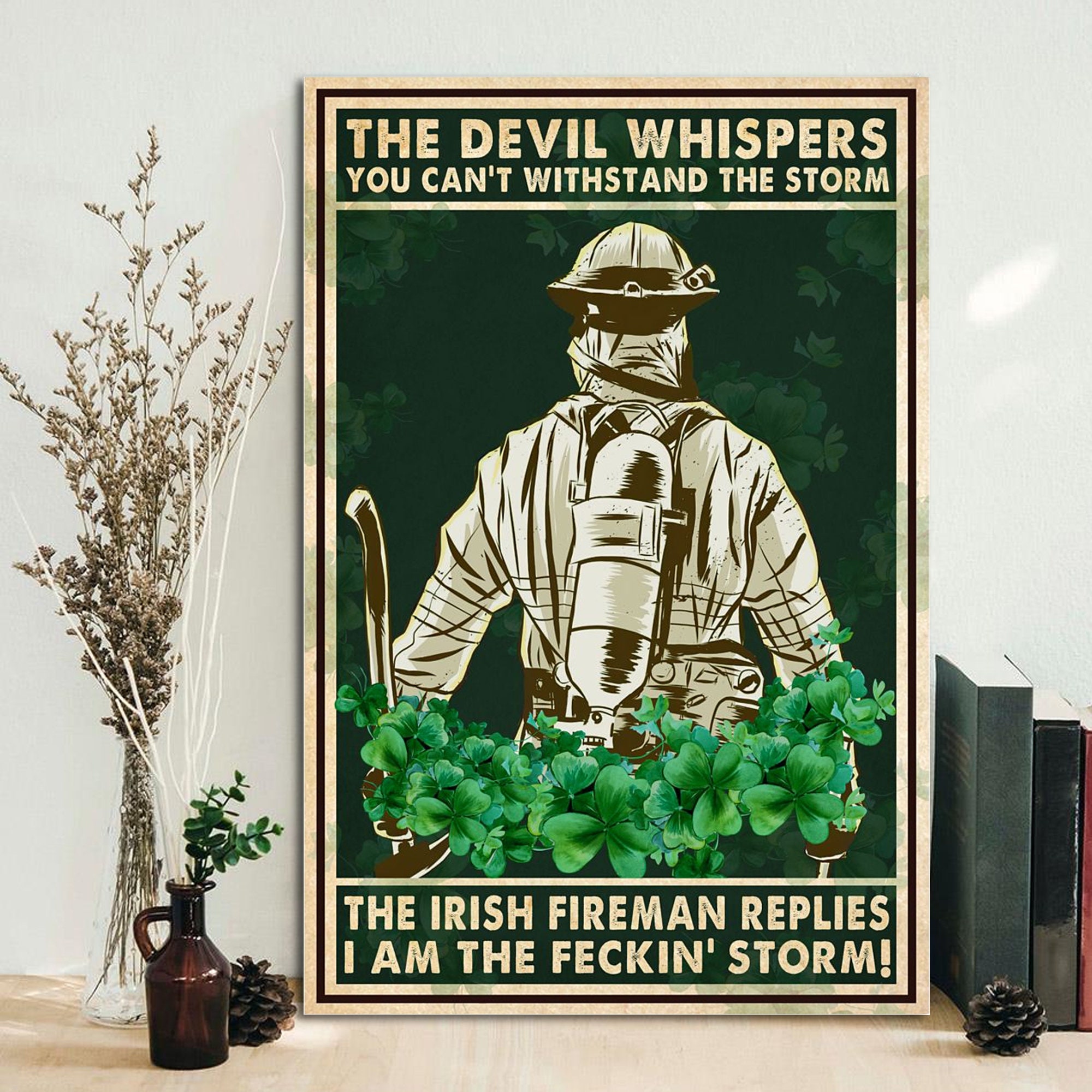 The Devil Whispers You Can T Withstand The Storm Vertical Etsy