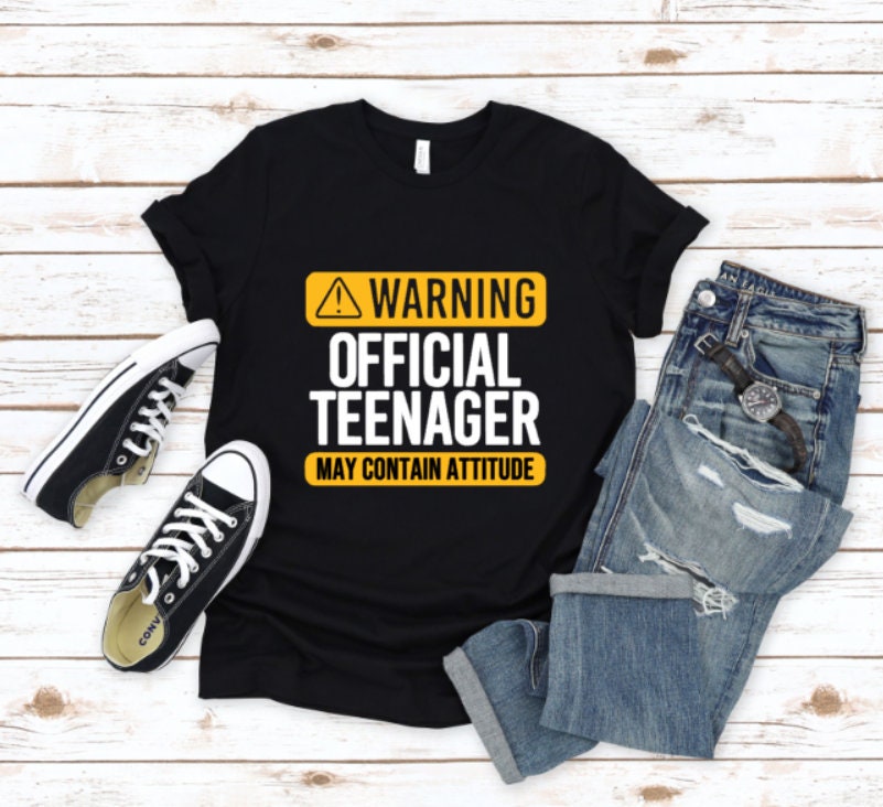 Warning Official Teen Tshirt Teenager Boys, Girls Unisex Top - Funny Tee For Teenage Boy Girl Gift 13 Year Old 13Th Birthday 13Yrs Party