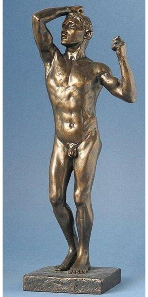 The Age Of Bronze Nude Male Statue Rodin Inspired Office Etsy