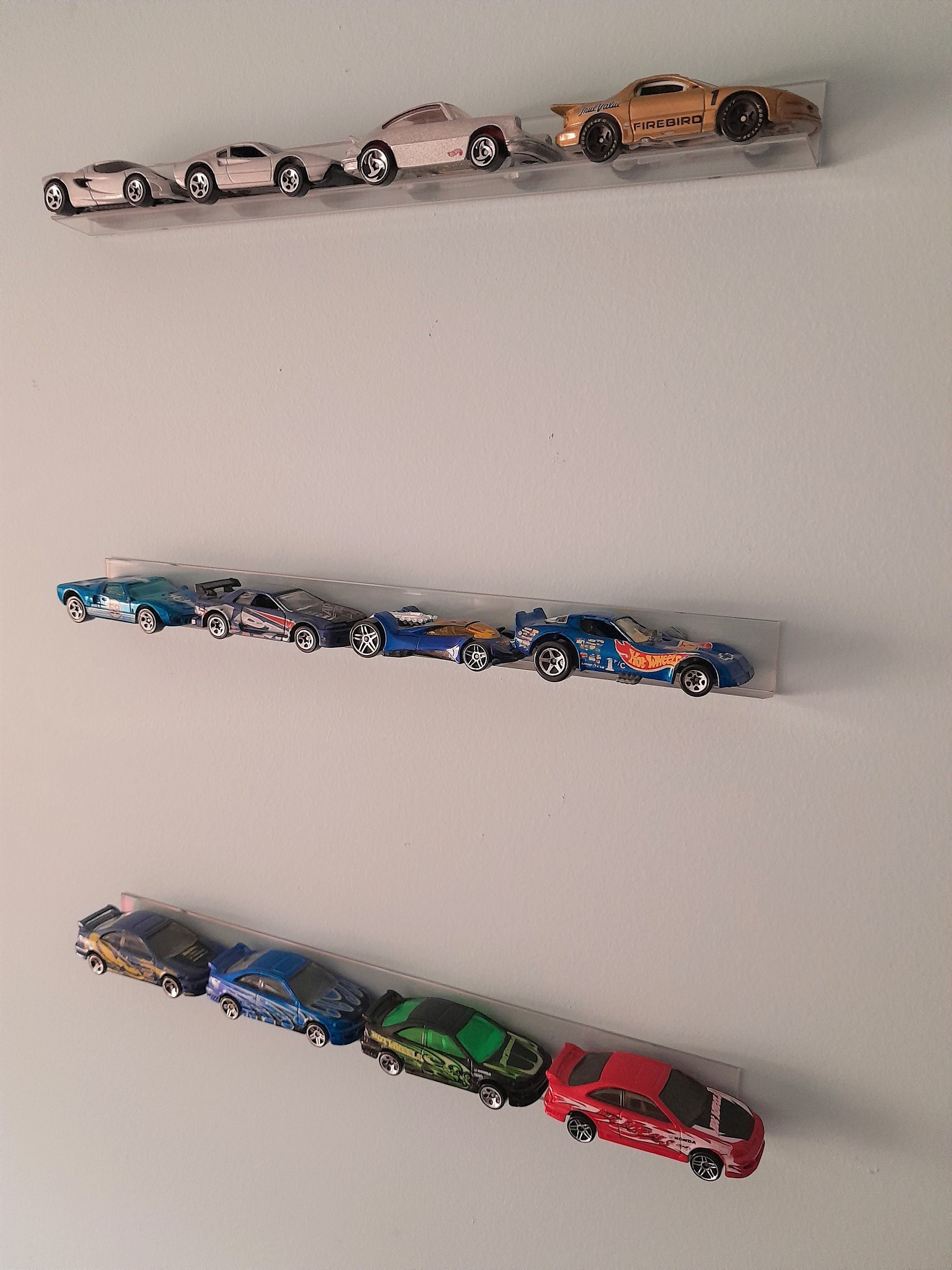 Hot Wheels Matchbox Johnny Lightning 1 64 Car Display Floating Shelf QTY 3 1ft Shelves Holds