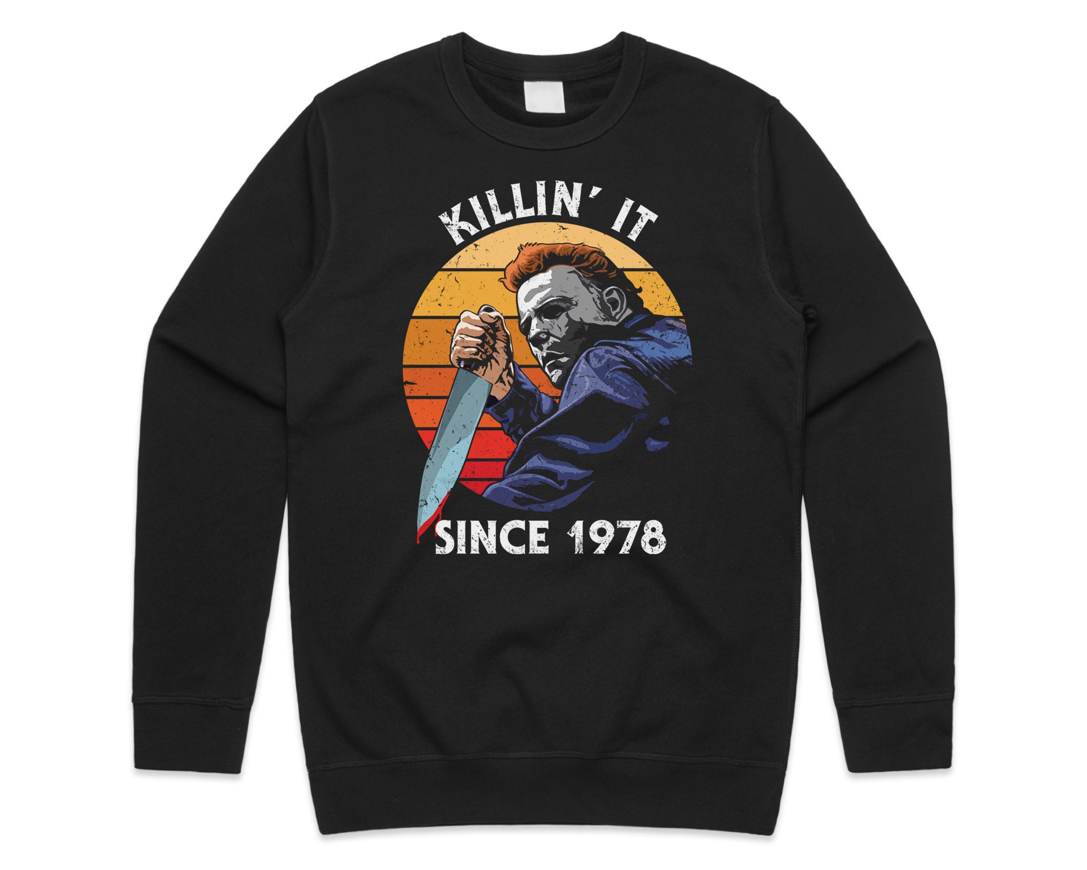 Killin’ It Since 1978 Jumper Sweater Sweatshirt Funny Halloween Michael Myers Film Gift