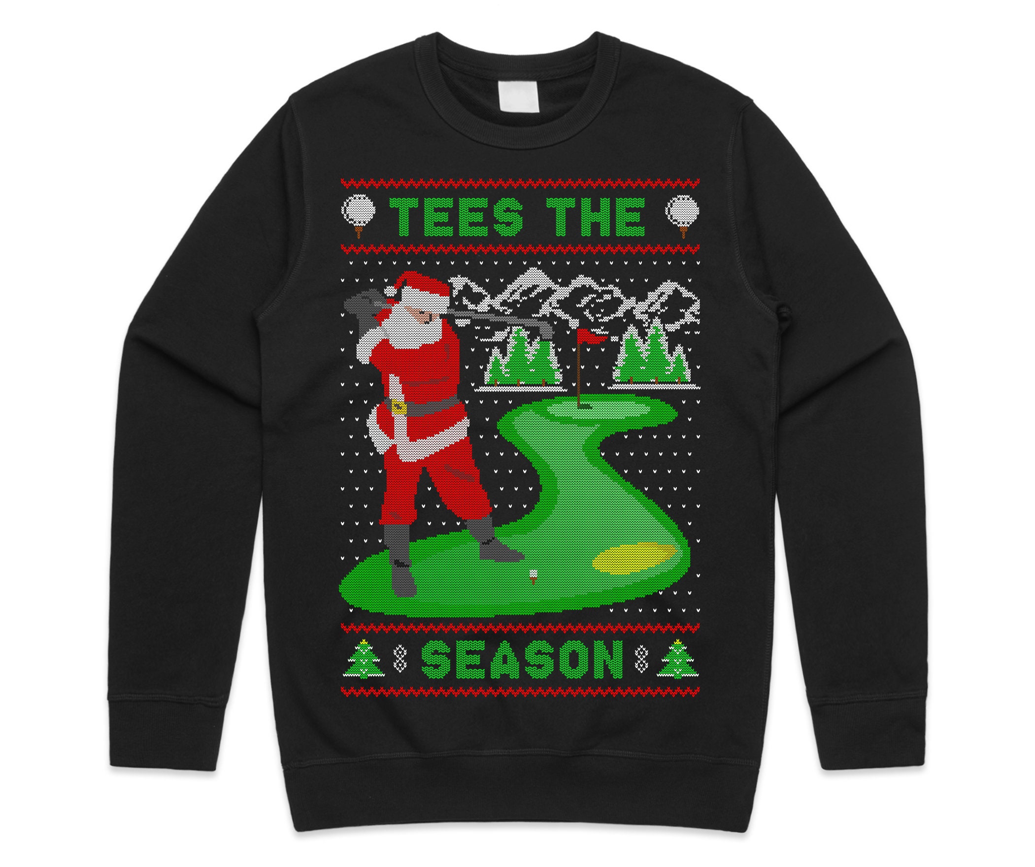 Tees The Season Golf Jumper Sweater Sweatshirt Christmas Funny Golfing Golfer Gift Tee Xmas