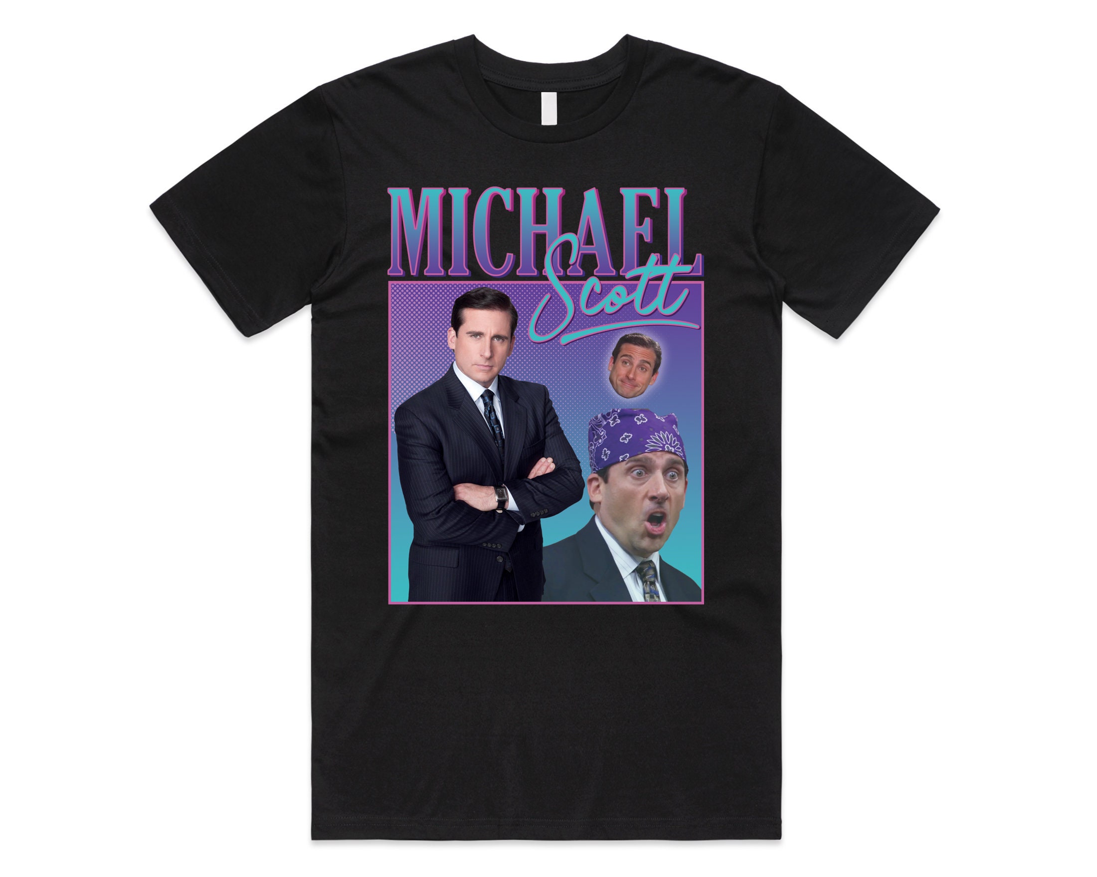 Michael Scott Homage T-Shirt Tee Top Us Office Tv Show Retro 90’s Vintage Funny