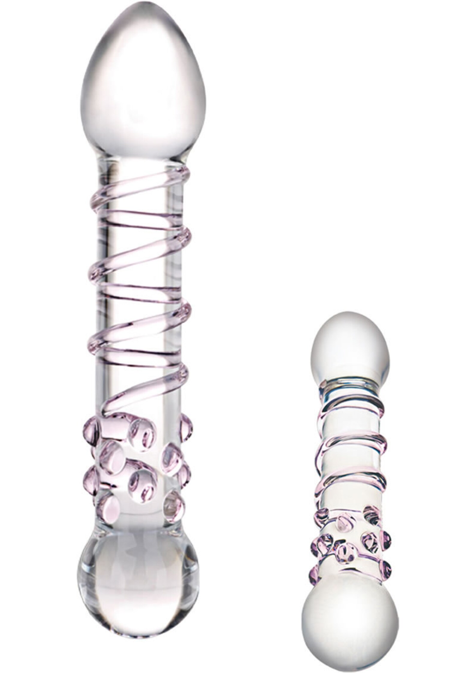 Стеклянный фаллос Glas Spiral Staircase 18 см, розовый GLAS-10 - Glas - Анальные стимуляторы - Купить