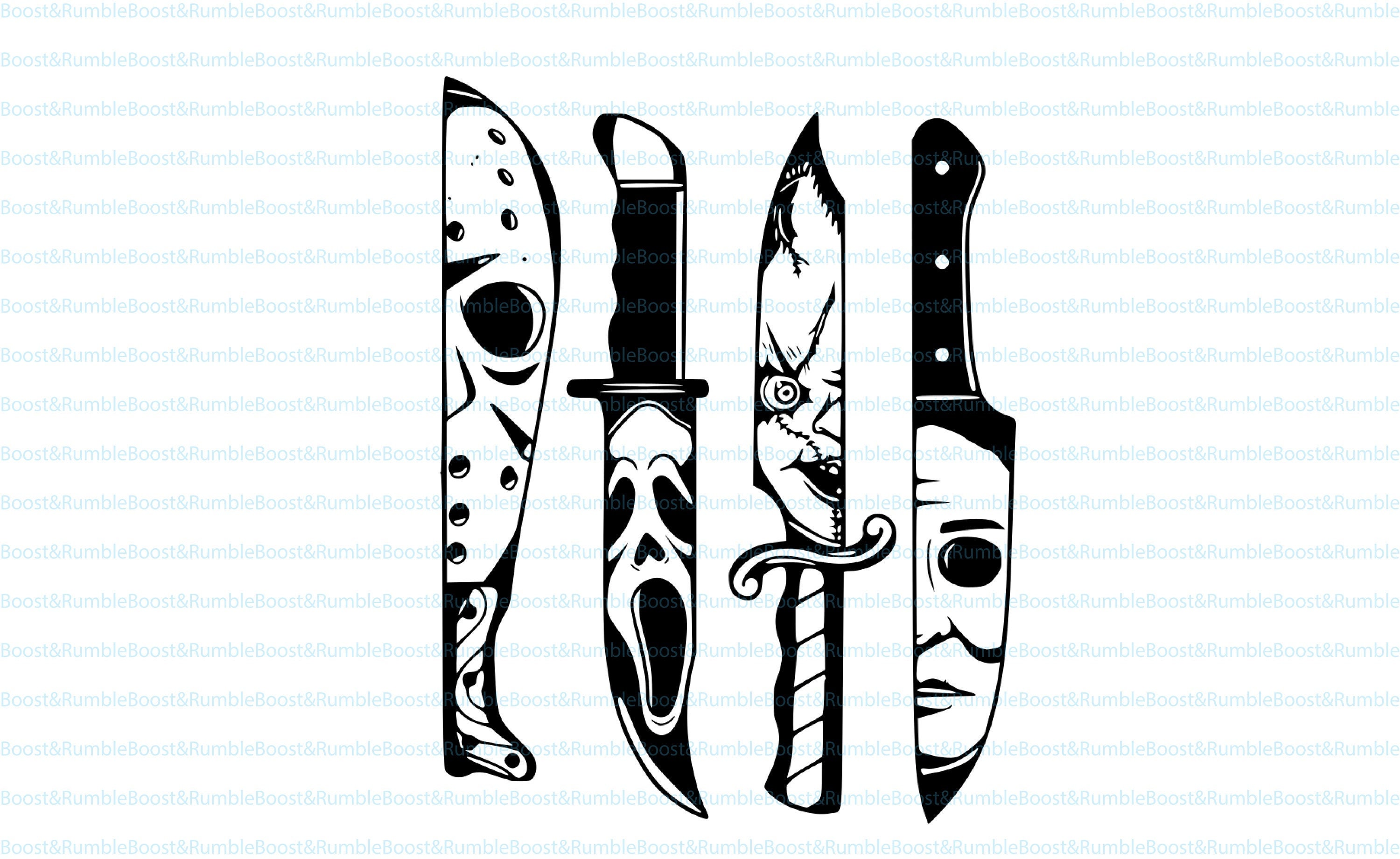 Horror Movie Characters In Knives Svg Michael Myers Svg Etsy