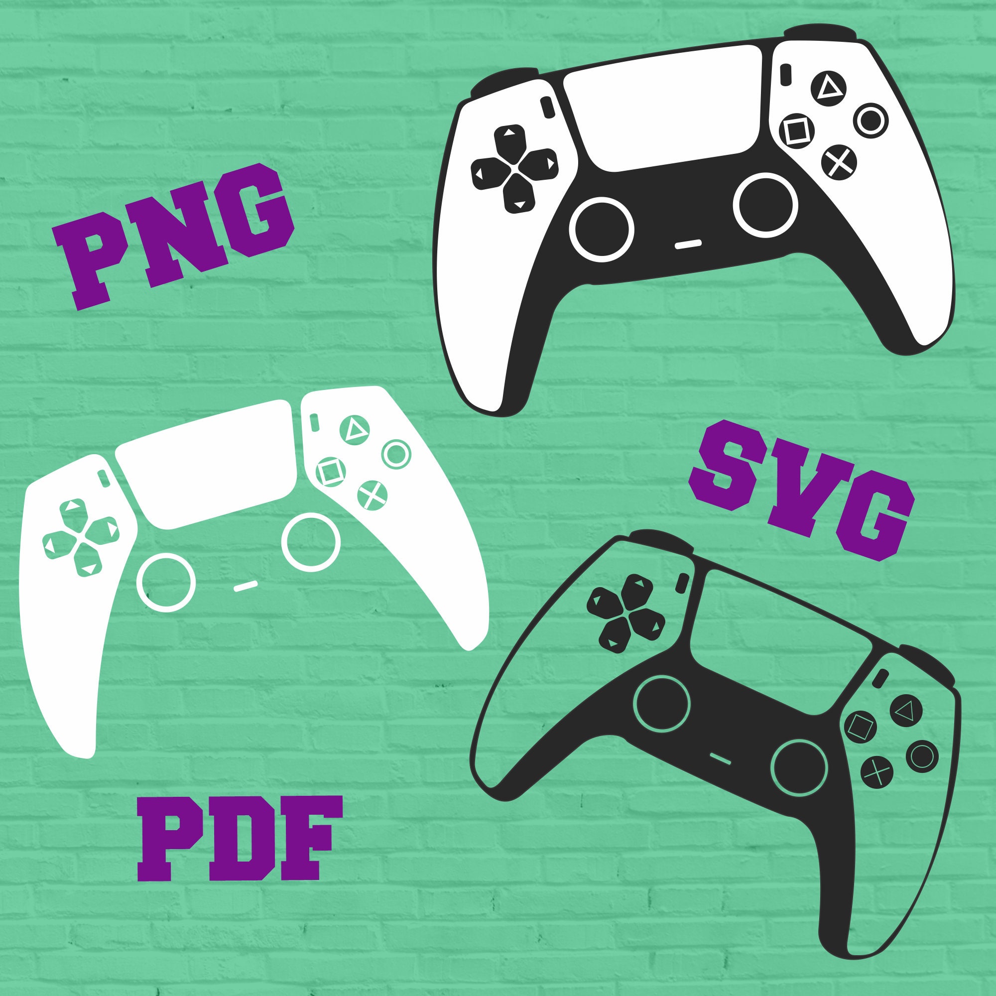 Playstation5 Controller Svg Png Play 5 Controller Svg Png Etsy