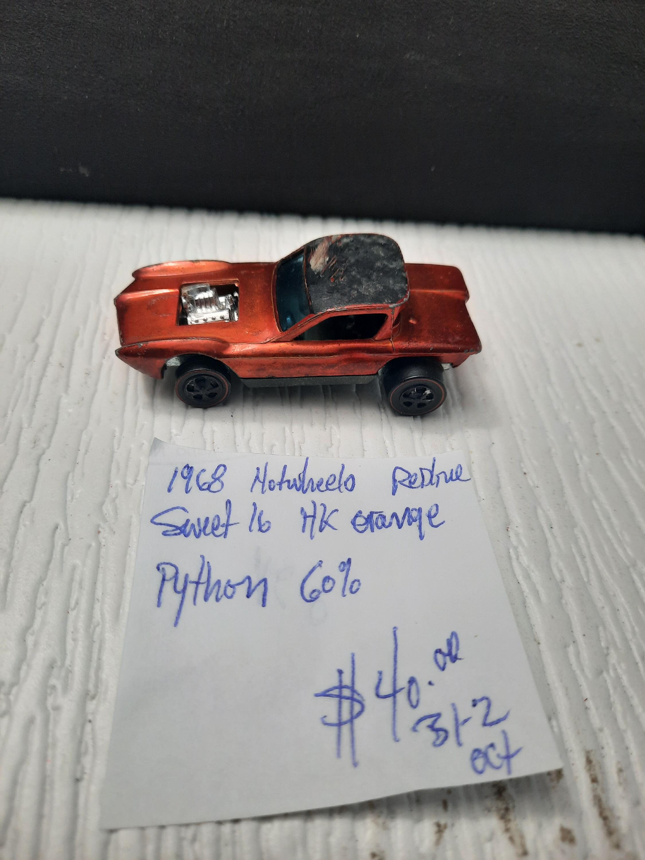 Hot Wheels Redline Sweet HK Orange Python Etsy