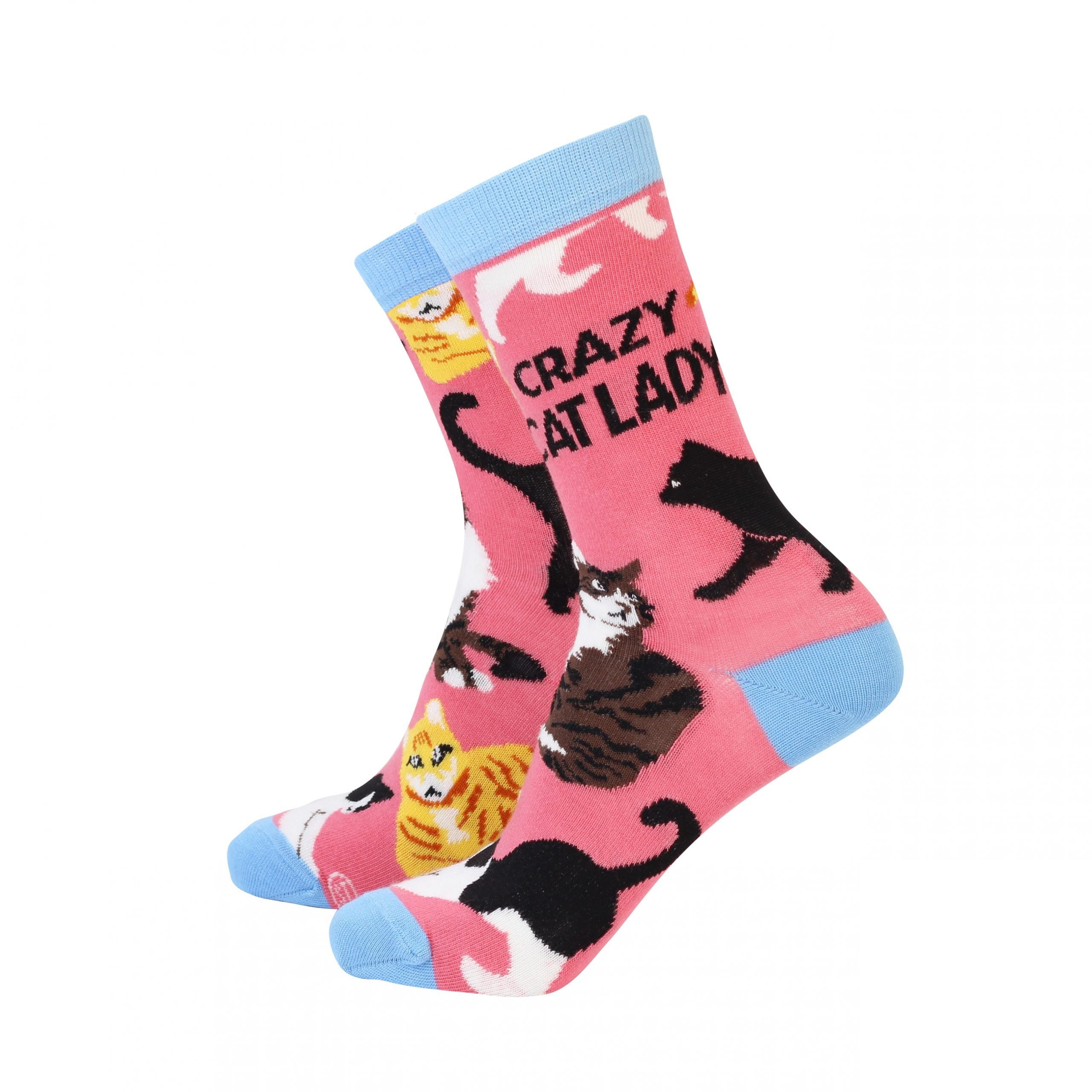 Crazy Cat Lady Bamboo Gift Socks By Sock Therapy
