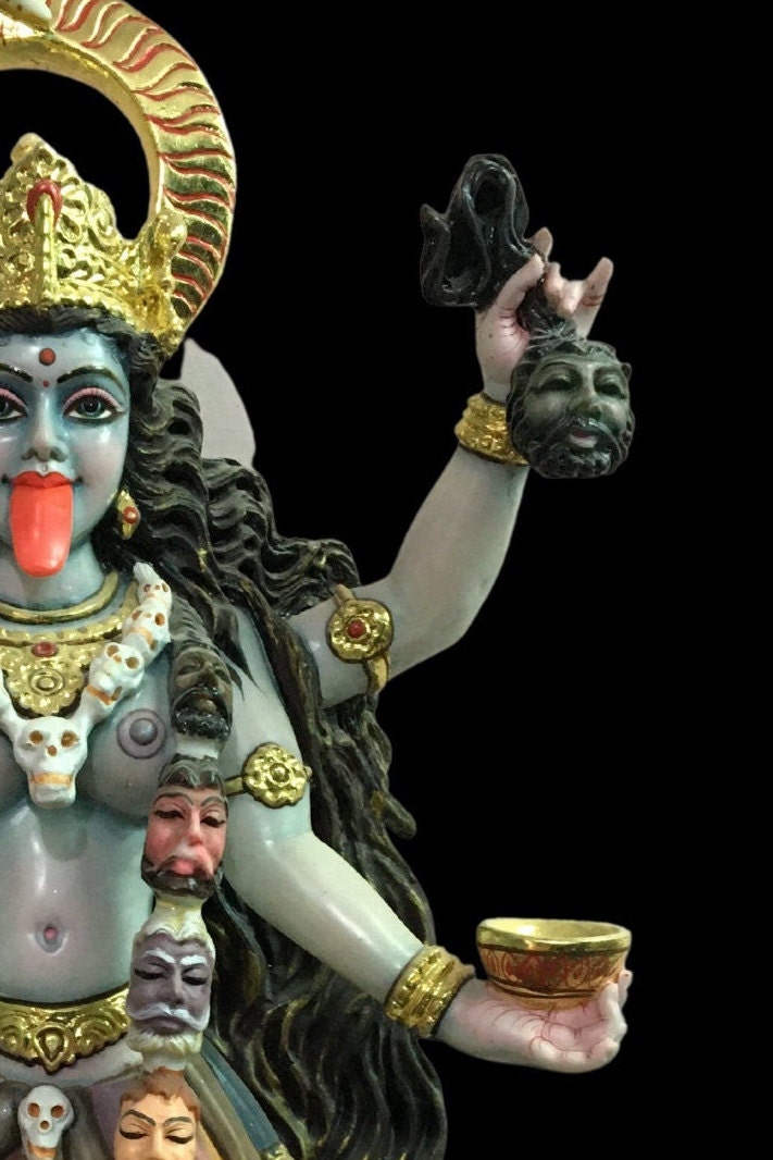 Kali Standing On Lord Shiva Statue Goddess Mahakali Sculpture Handmade